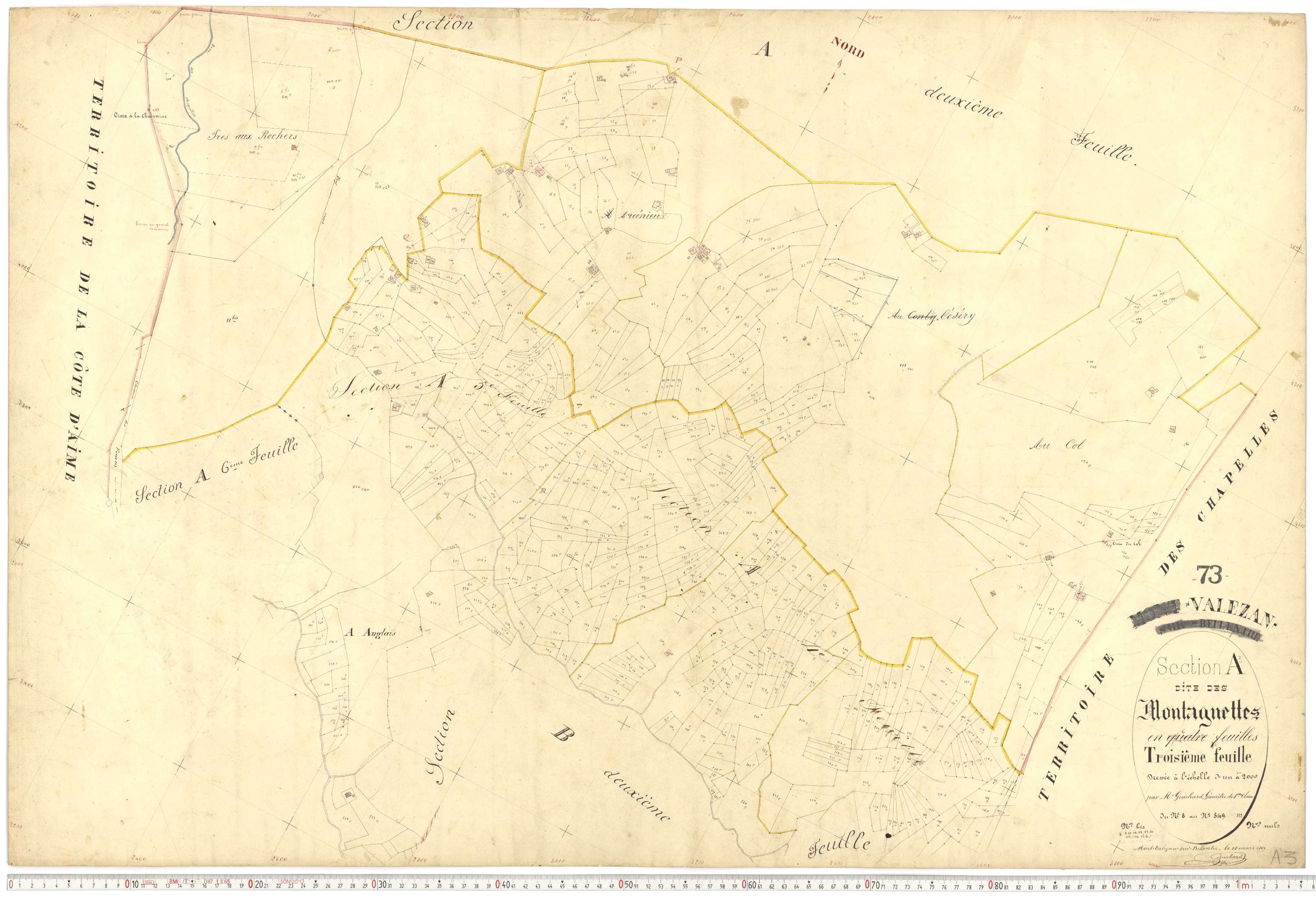 Valezan - Plans cadastraux du premier cadastre français.