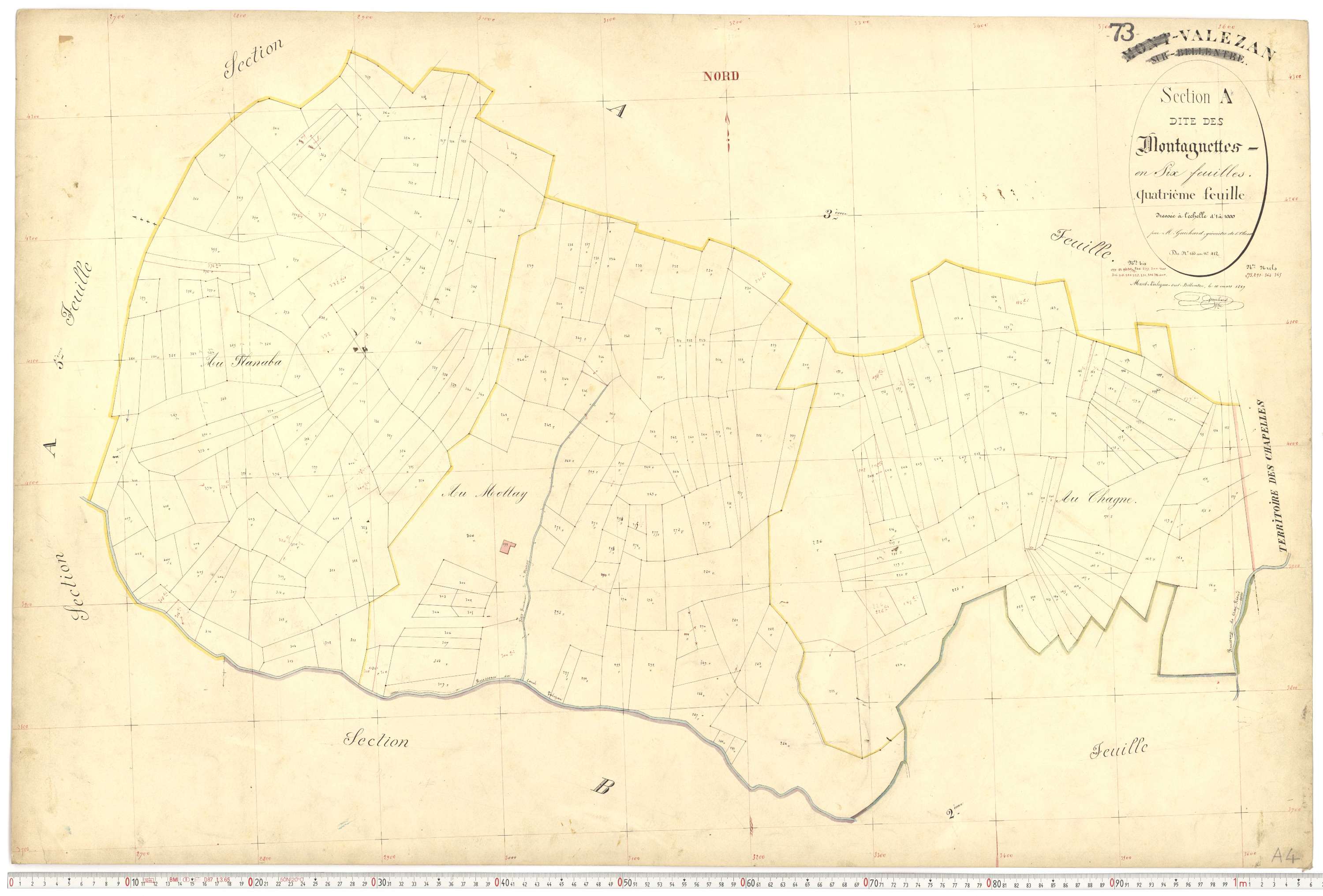 Valezan - Plans cadastraux du premier cadastre français.
