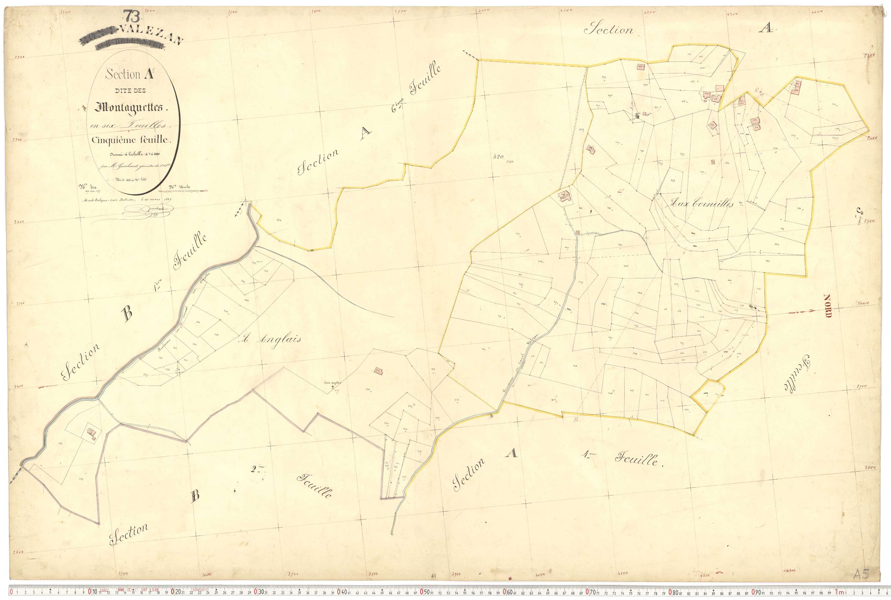 Valezan - Plans cadastraux du premier cadastre français.