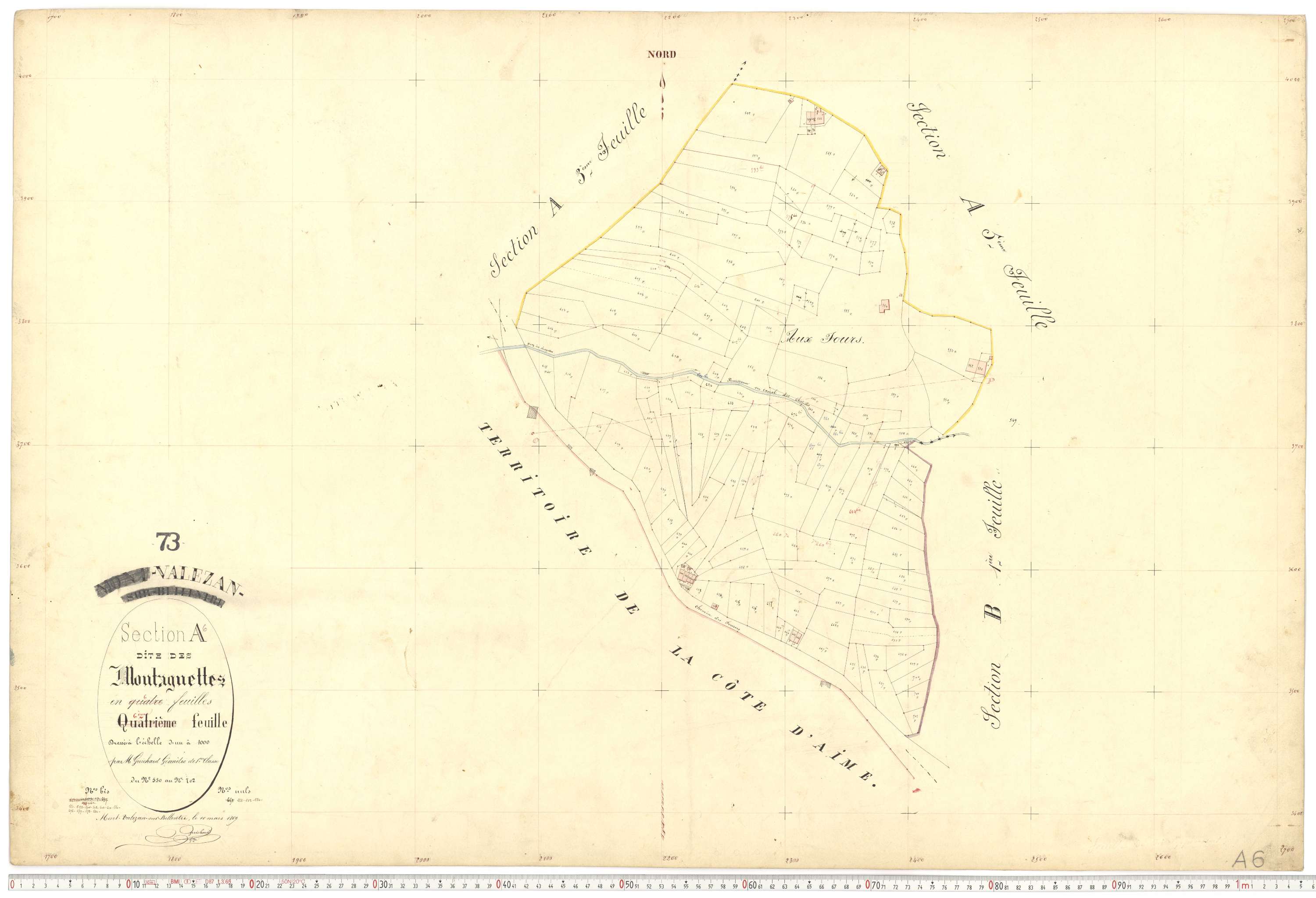 Valezan - Plans cadastraux du premier cadastre français.