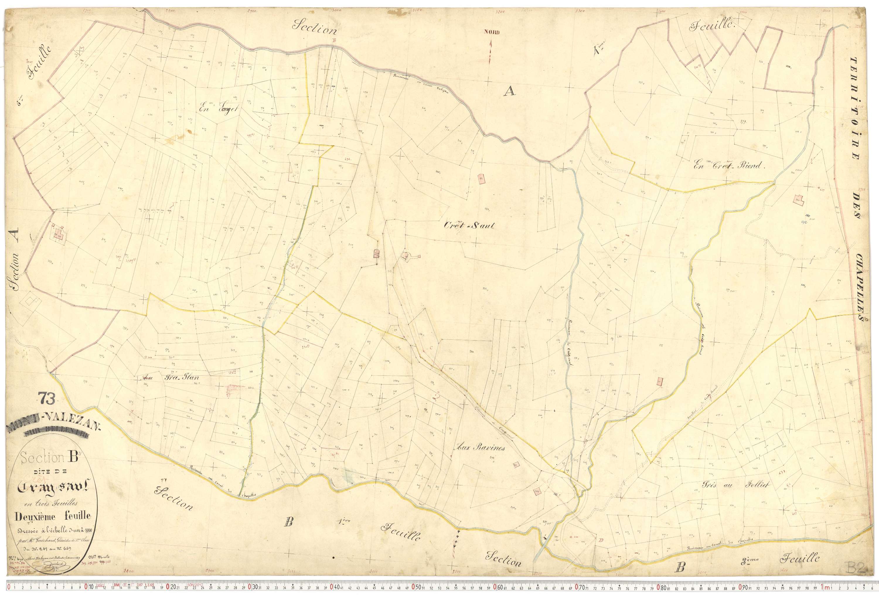 Valezan - Plans cadastraux du premier cadastre français.