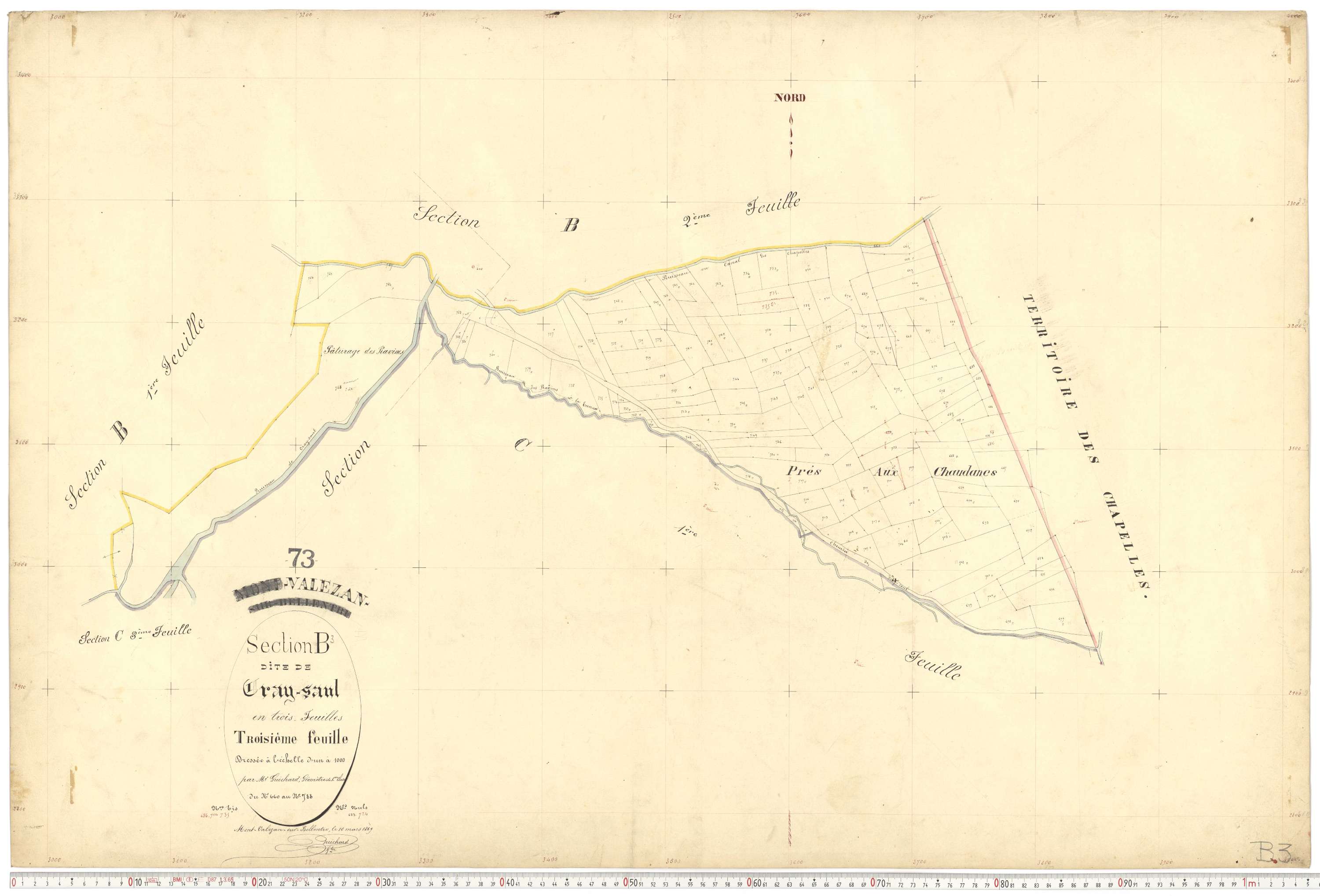 Valezan - Plans cadastraux du premier cadastre français.