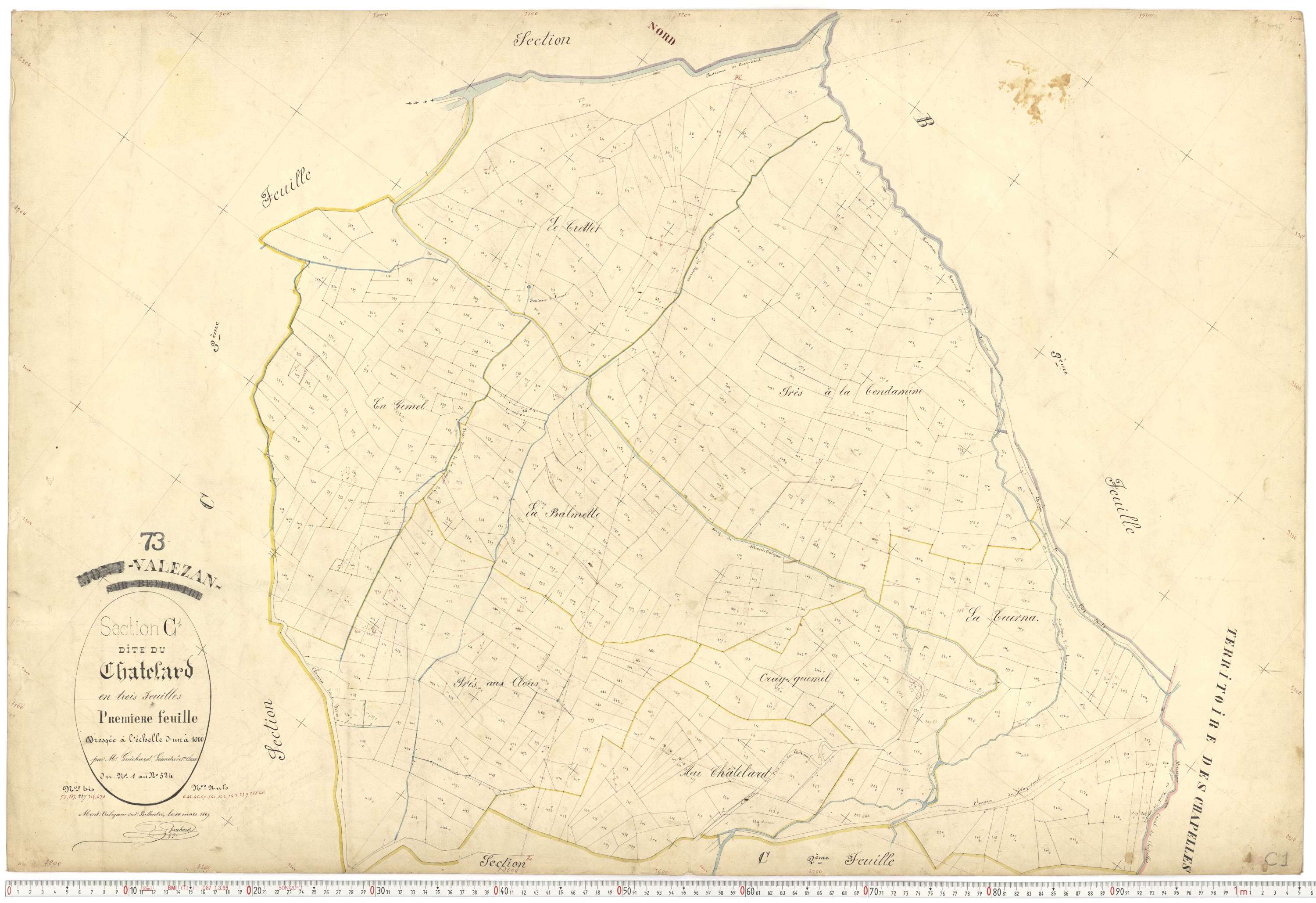 Valezan - Plans cadastraux du premier cadastre français.