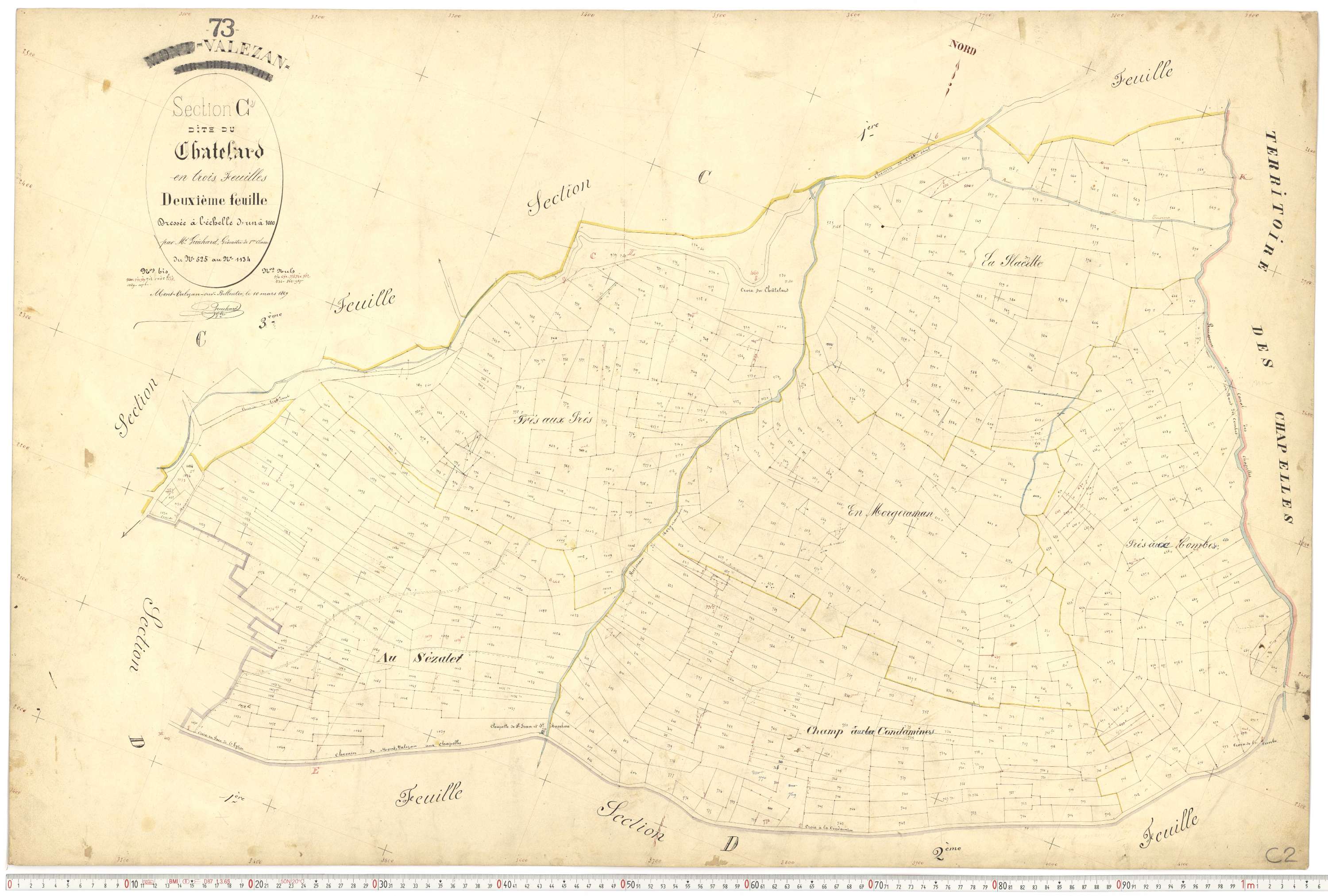 Valezan - Plans cadastraux du premier cadastre français.