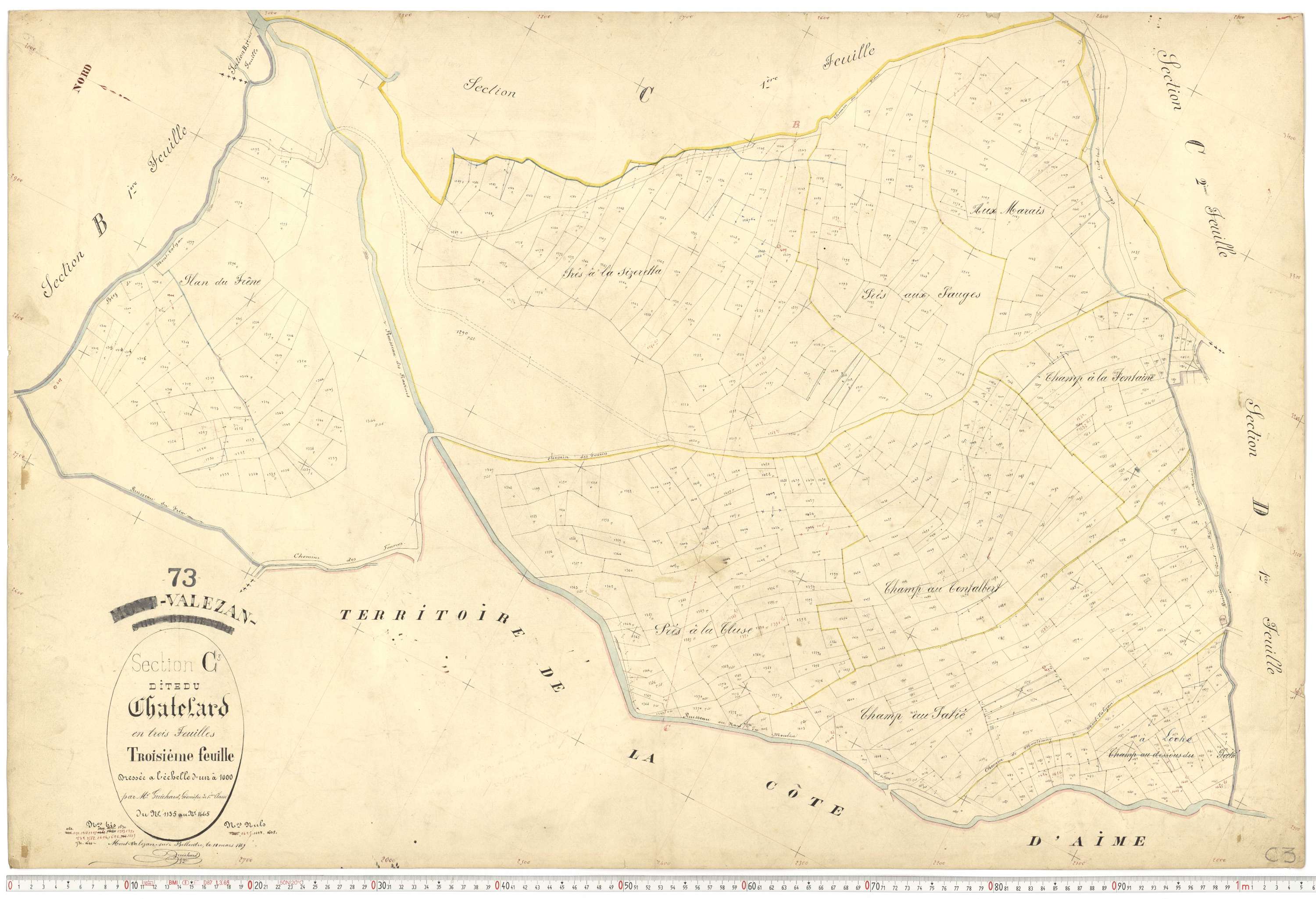 Valezan - Plans cadastraux du premier cadastre français.