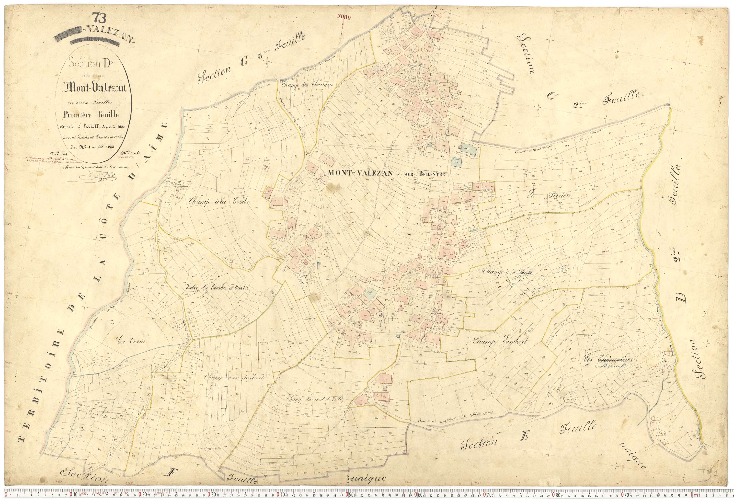 Valezan - Plans cadastraux du premier cadastre français.