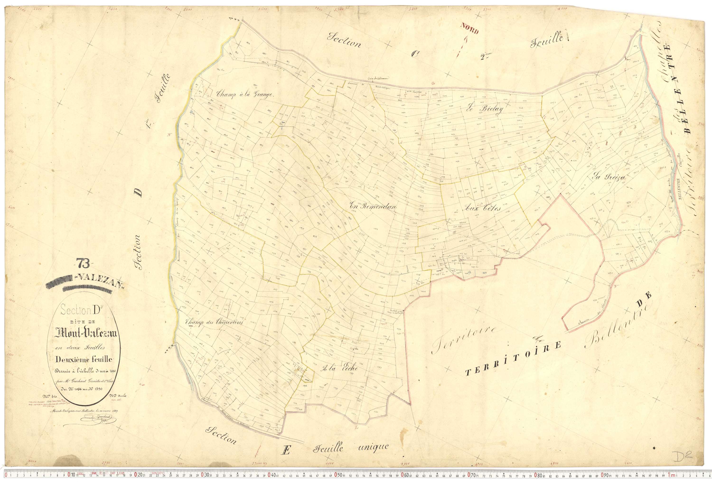 Valezan - Plans cadastraux du premier cadastre français.