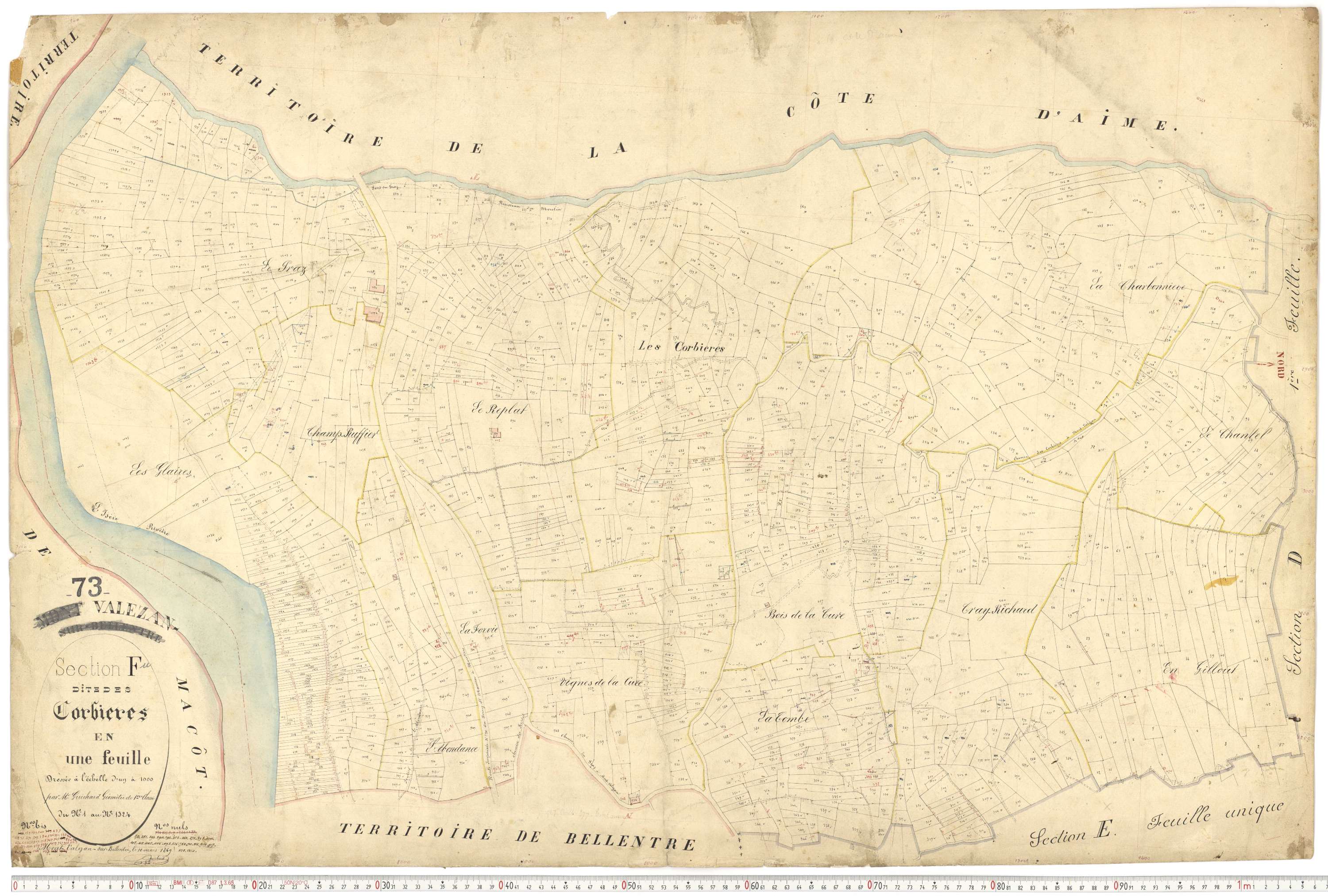 Valezan - Plans cadastraux du premier cadastre français.