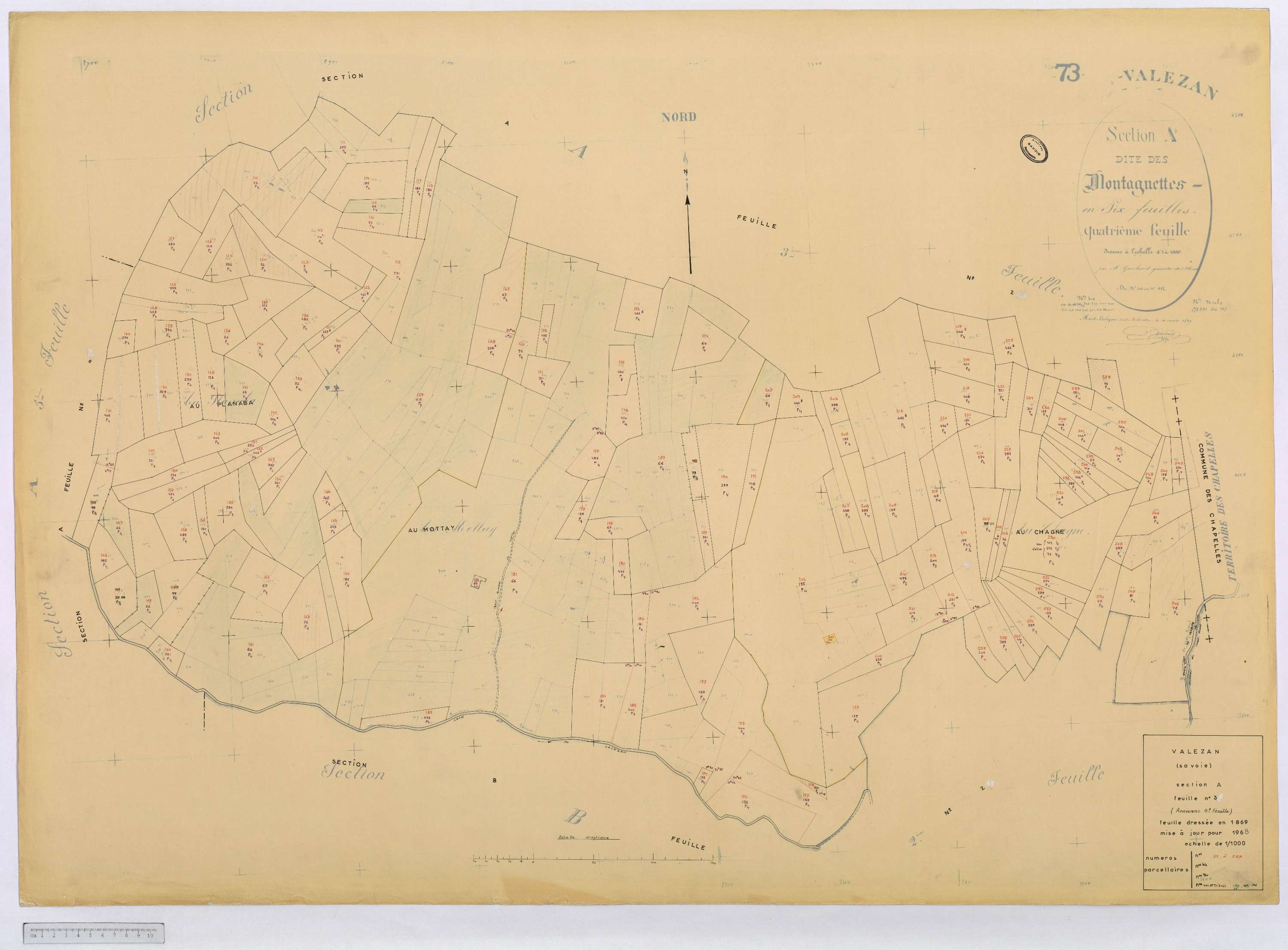 Valezan - Cadastre rénové (1968).