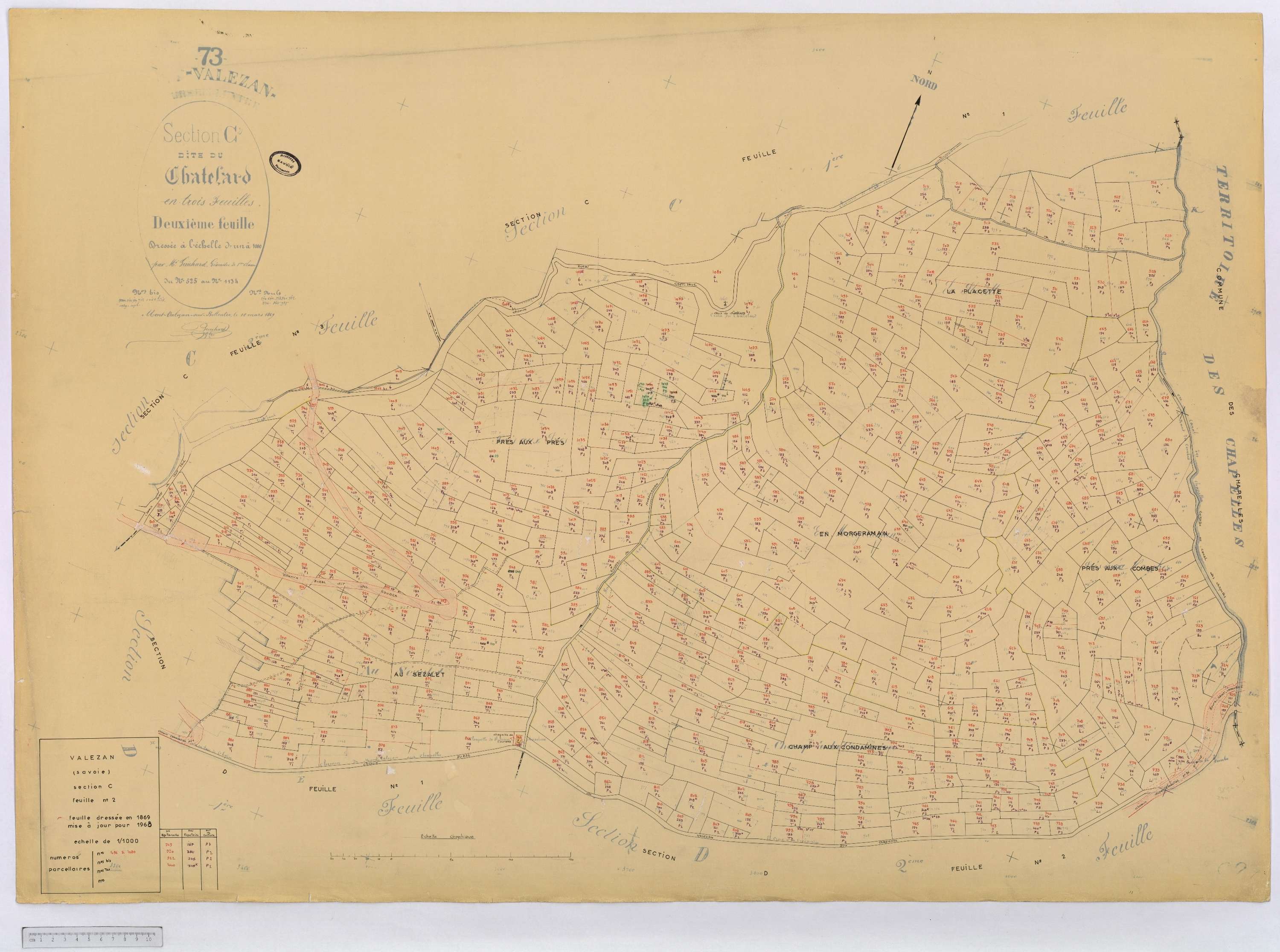Valezan - Cadastre rénové (1968).