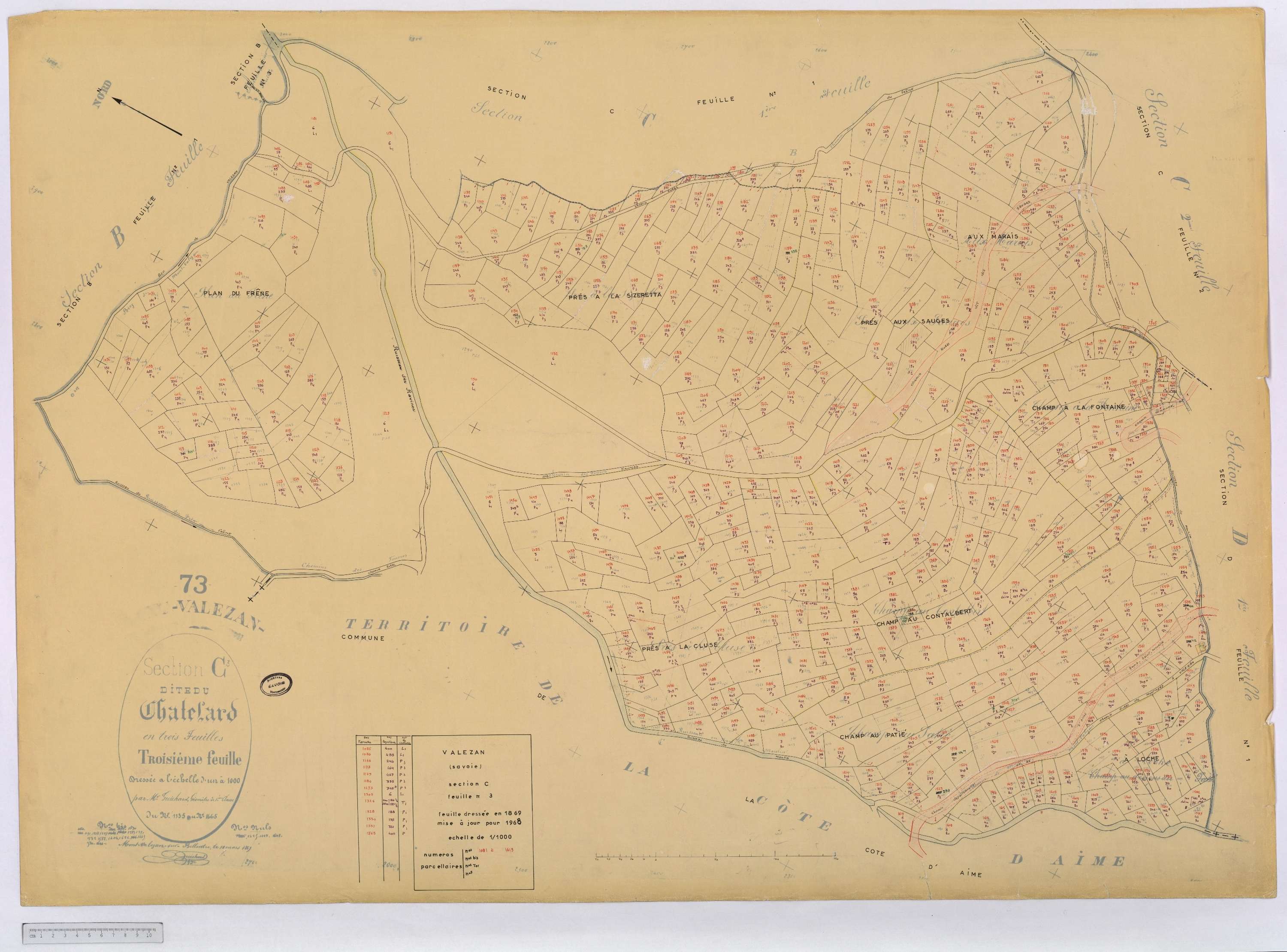 Valezan - Cadastre rénové (1968).