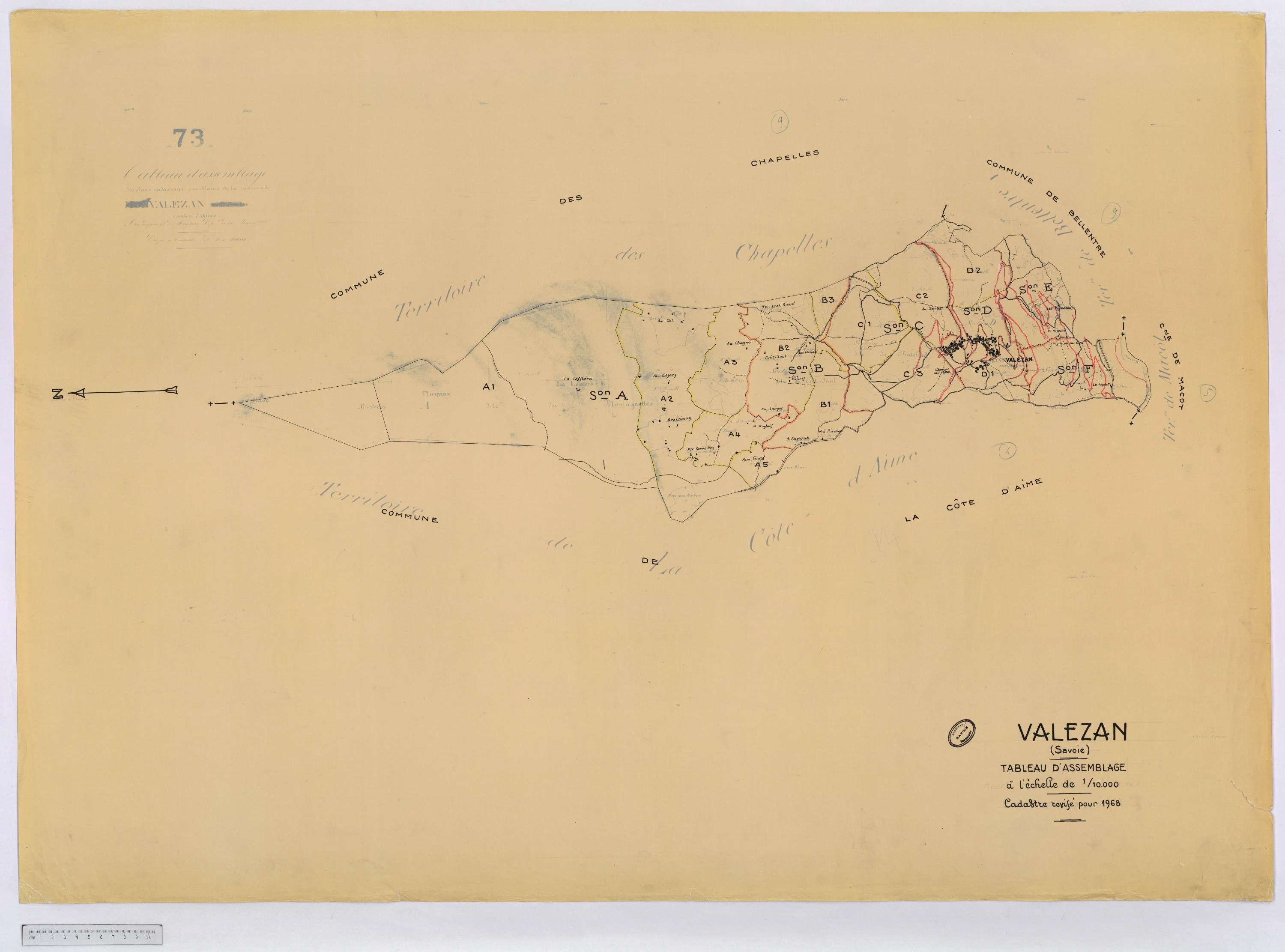 Valezan - Cadastre rénové (1968).