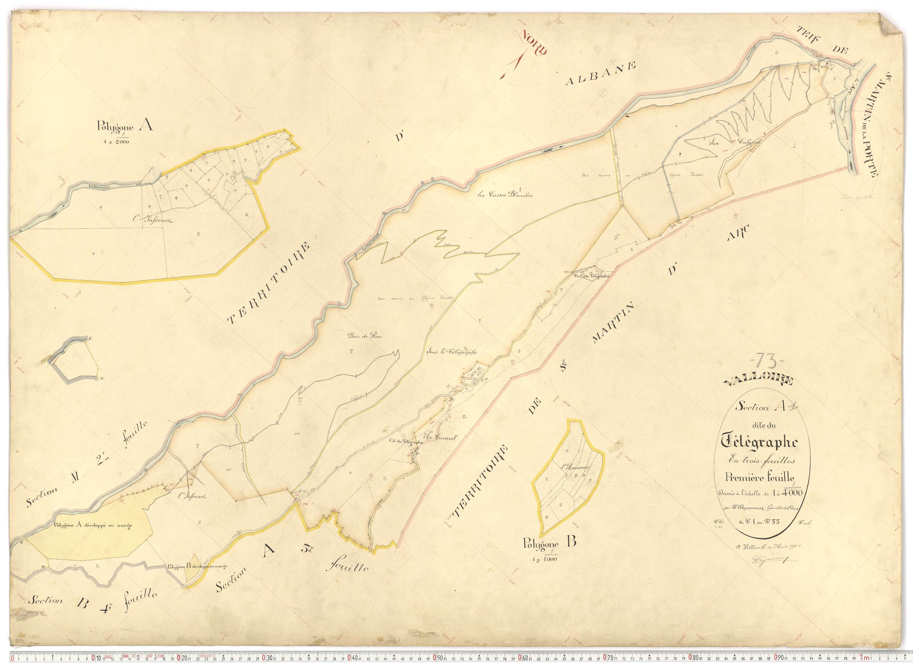 Valloire - Plans cadastraux du premier cadastre français.