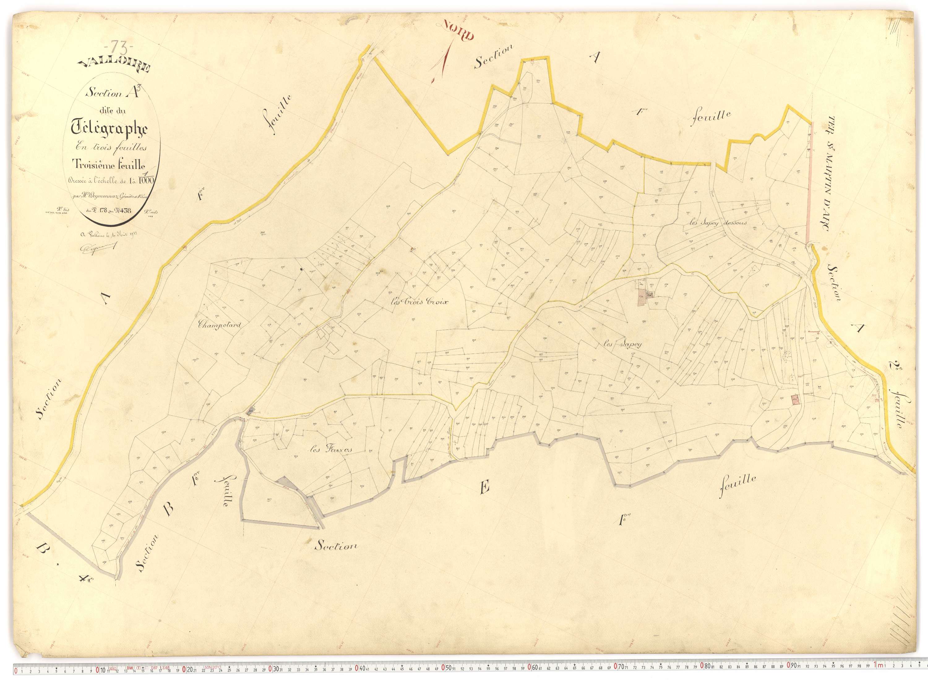 Valloire - Plans cadastraux du premier cadastre français.