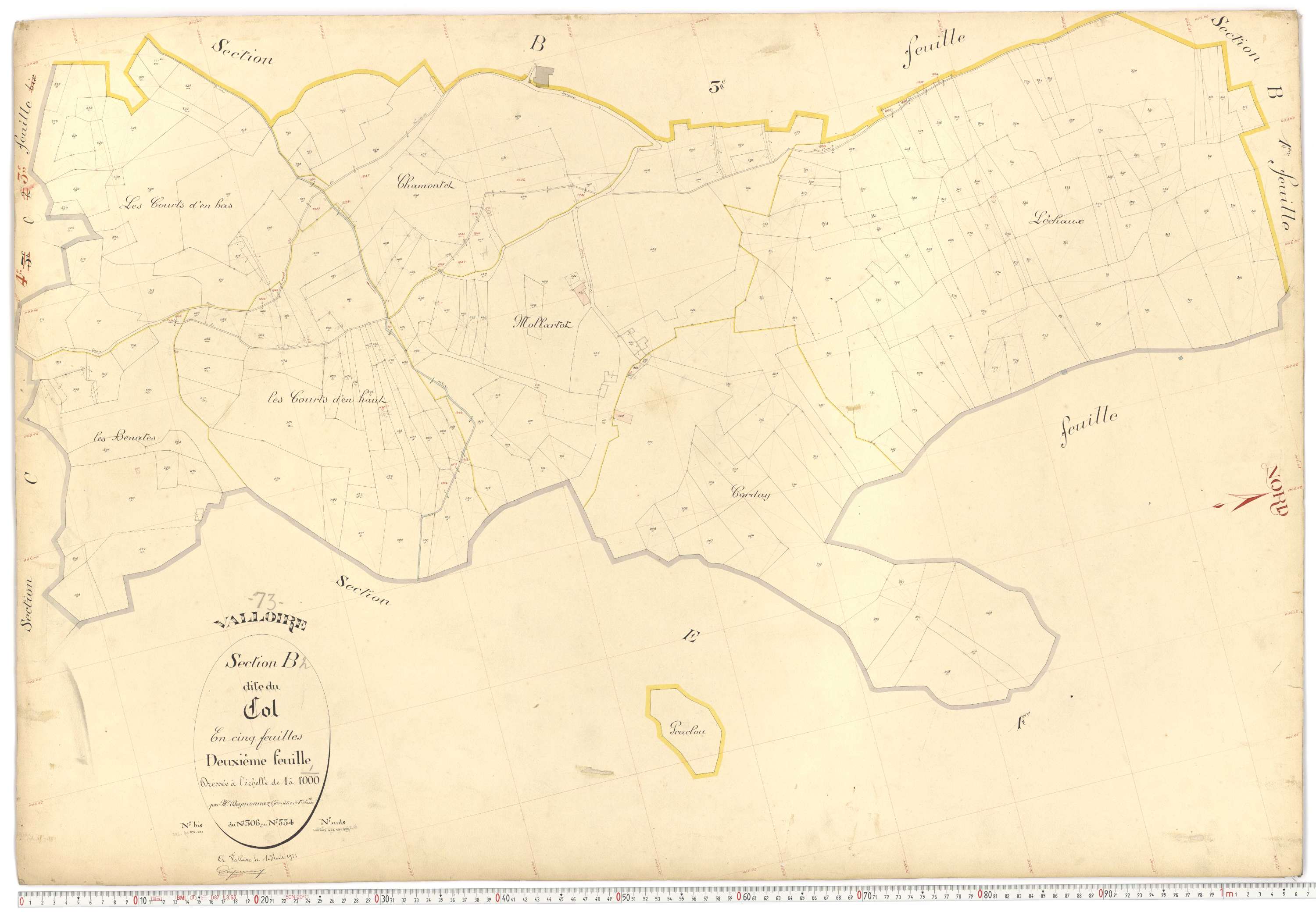 Valloire - Plans cadastraux du premier cadastre français.
