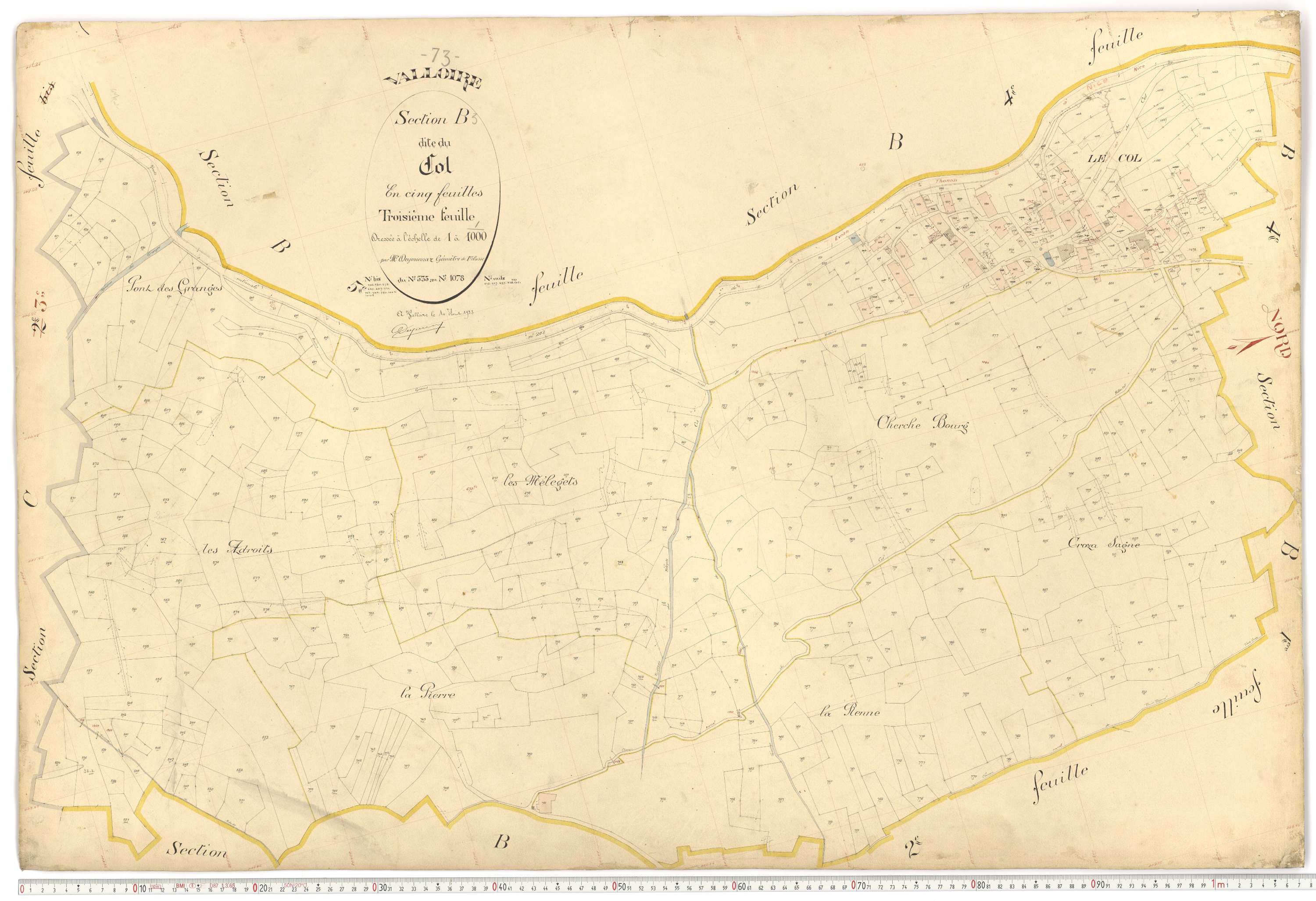 Valloire - Plans cadastraux du premier cadastre français.