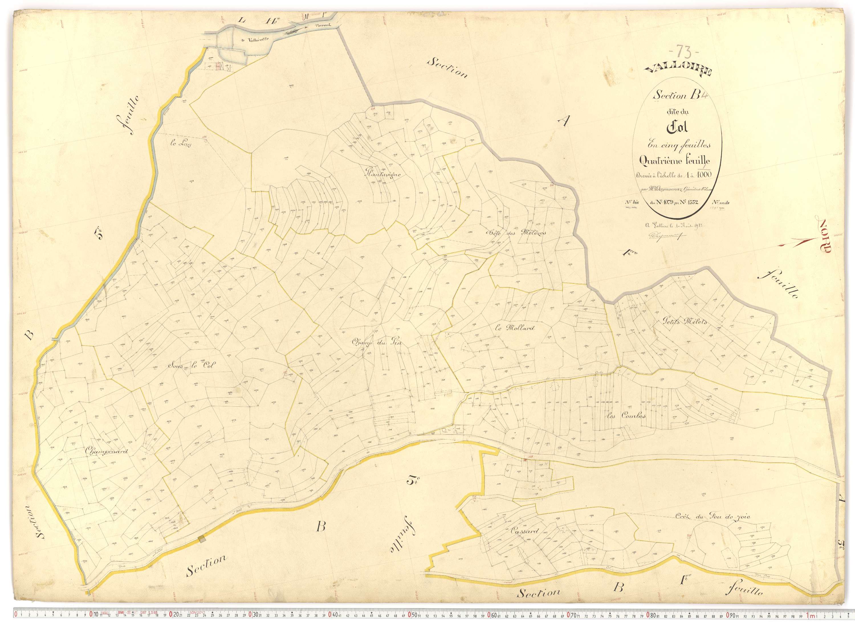 Valloire - Plans cadastraux du premier cadastre français.