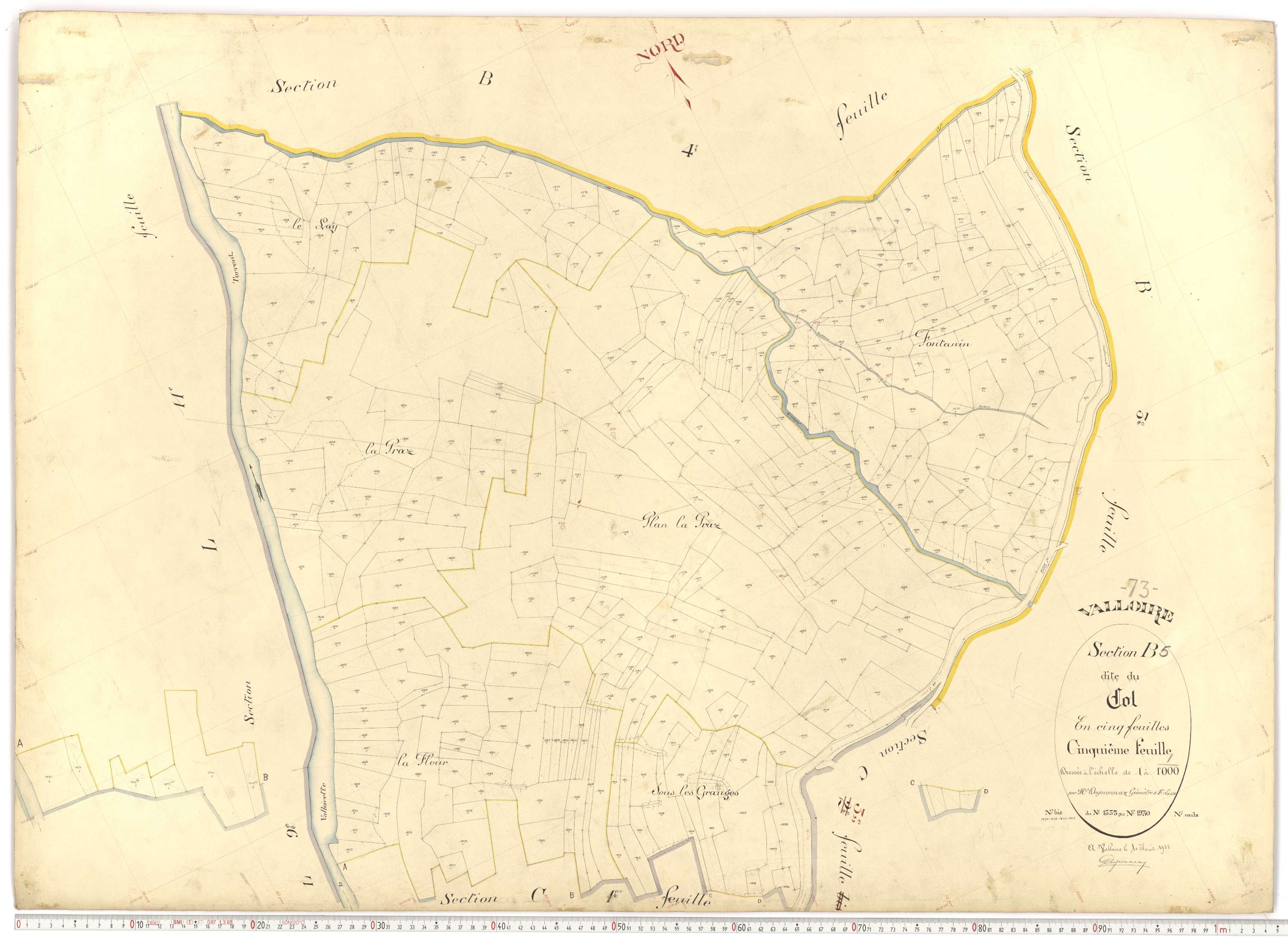 Valloire - Plans cadastraux du premier cadastre français.