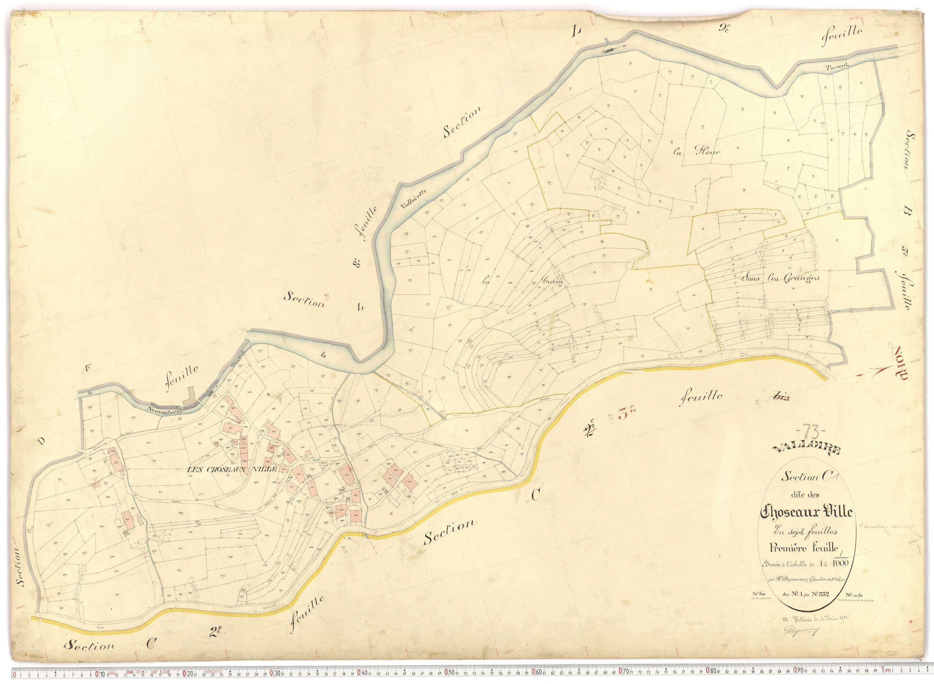 Valloire - Plans cadastraux du premier cadastre français.