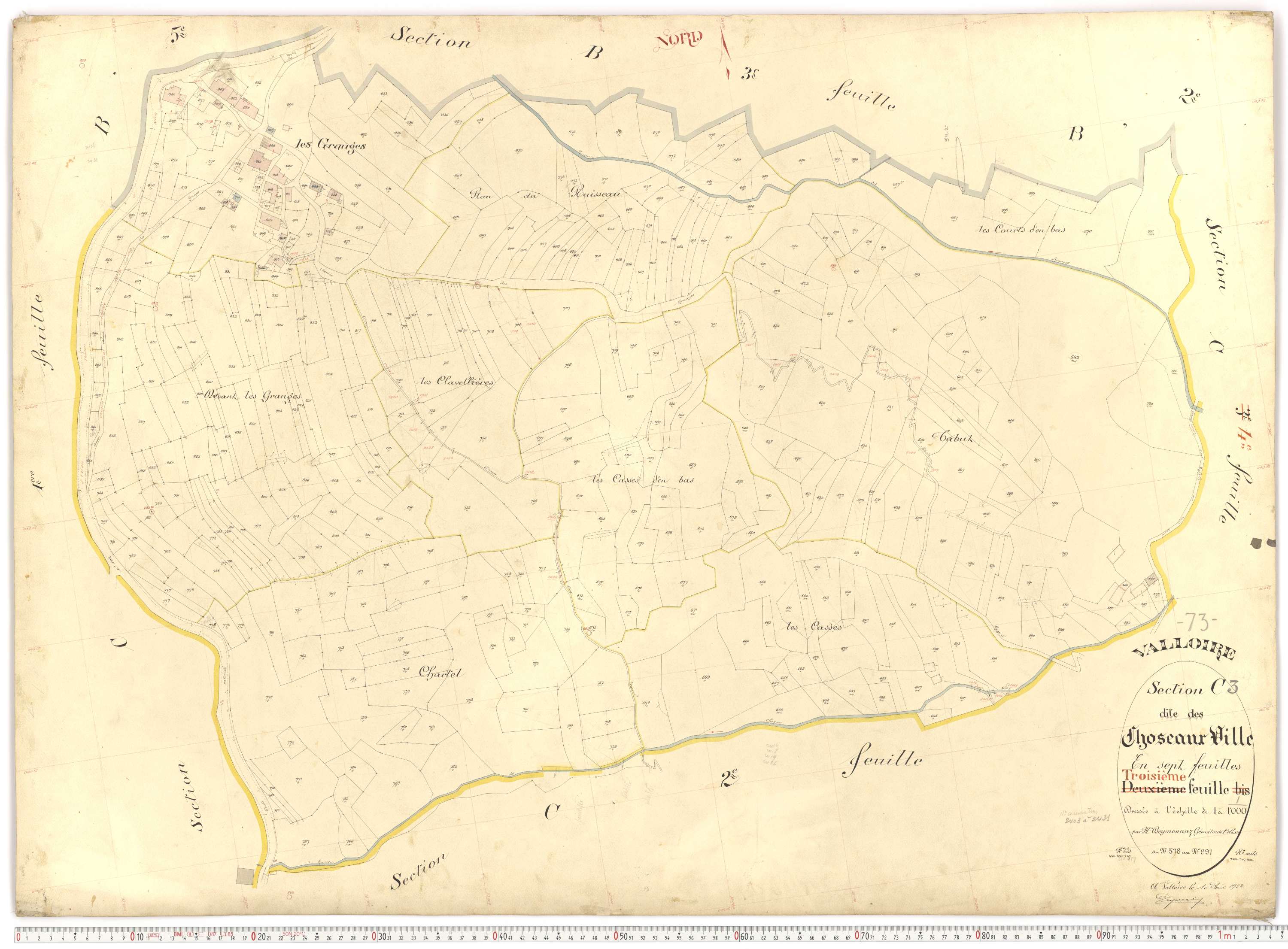 Valloire - Plans cadastraux du premier cadastre français.