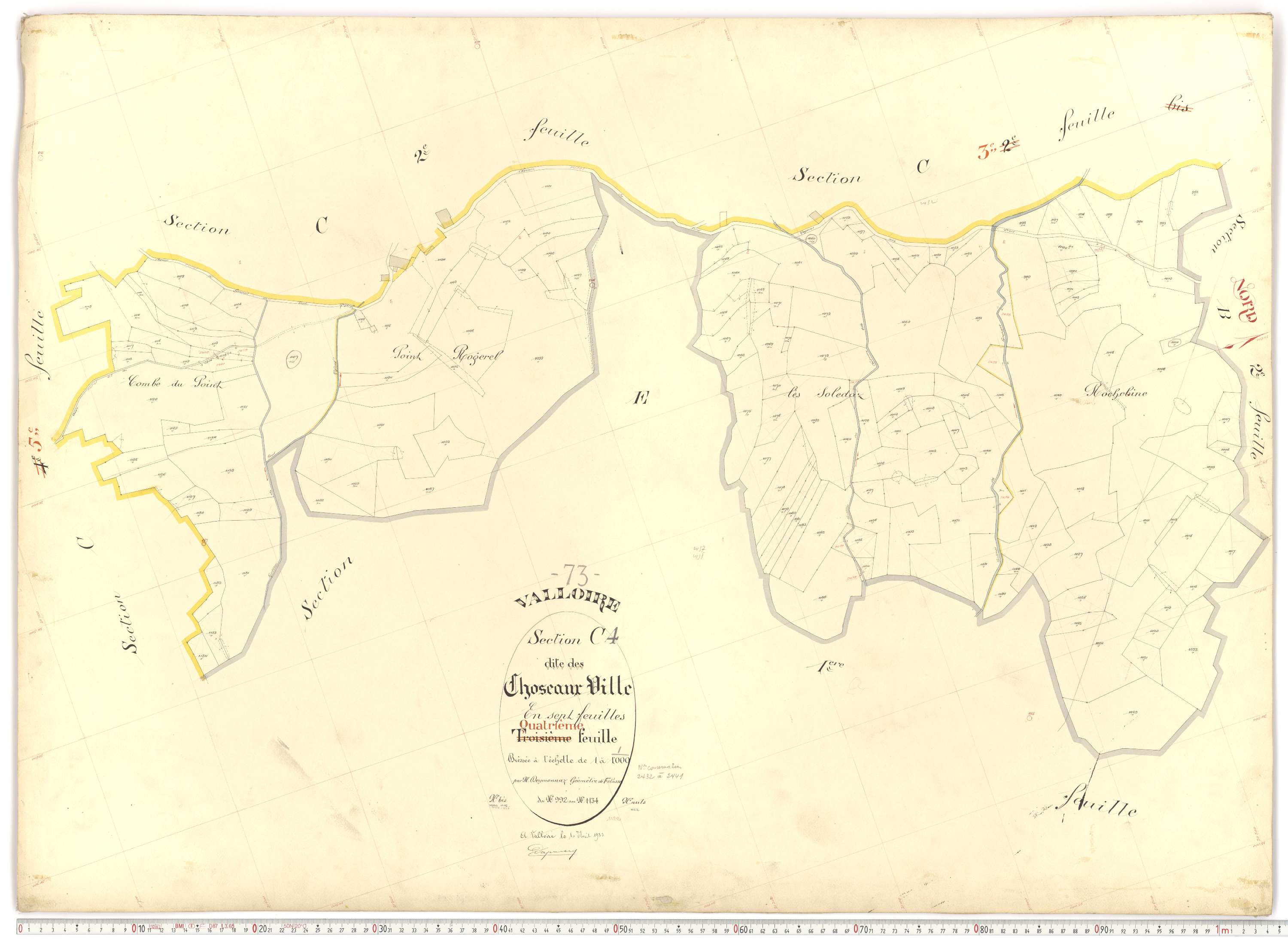 Valloire - Plans cadastraux du premier cadastre français.
