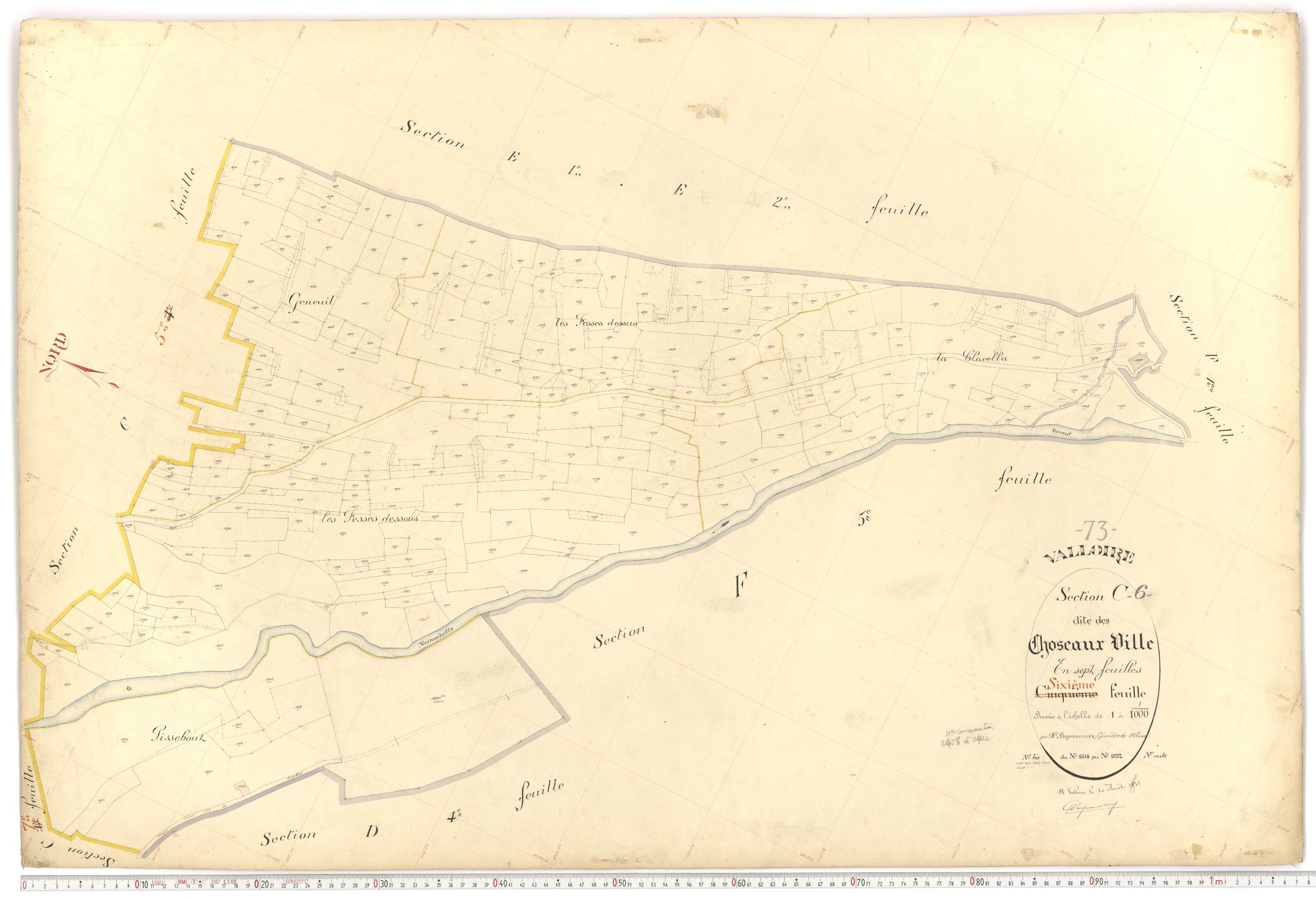 Valloire - Plans cadastraux du premier cadastre français.