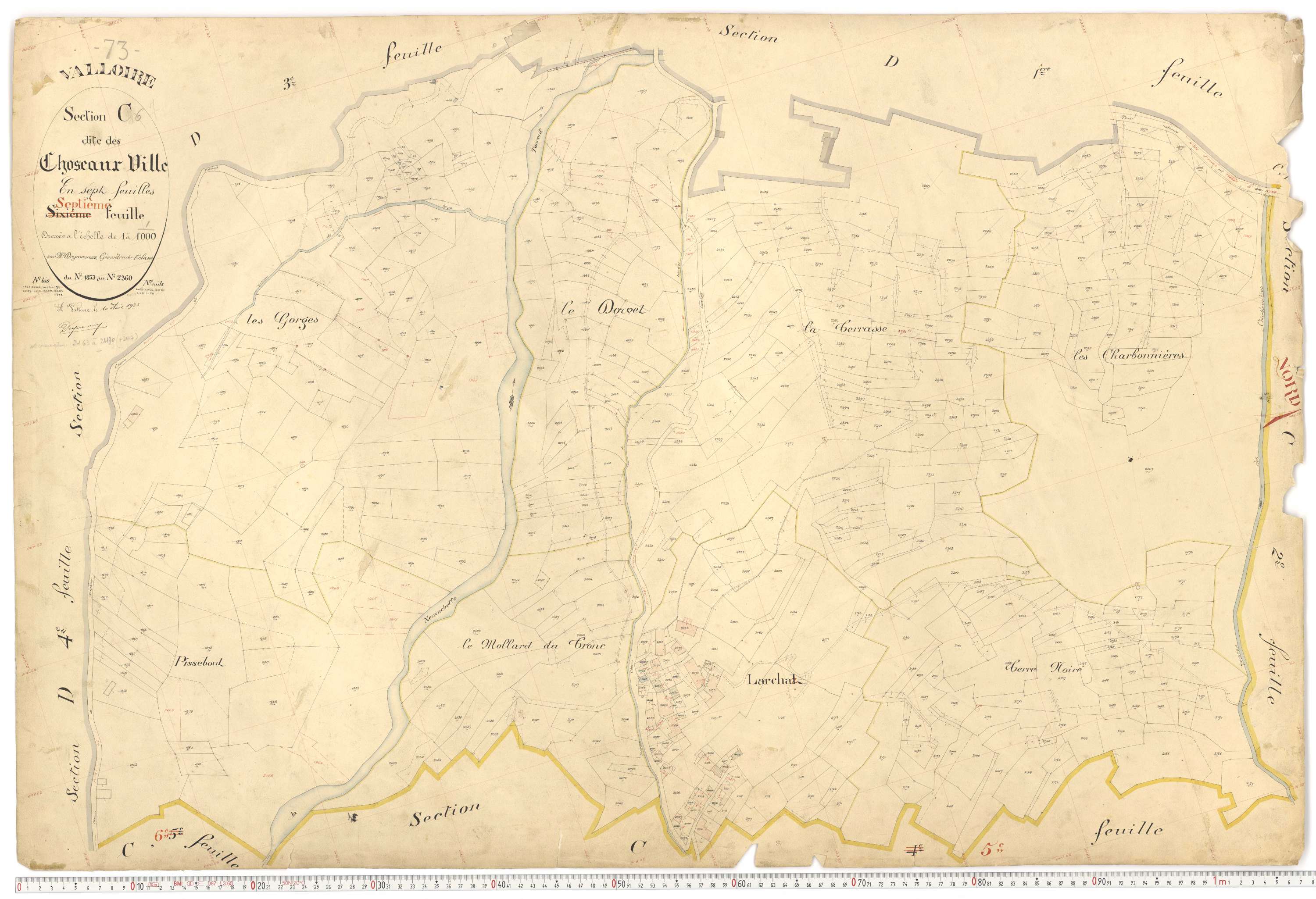 Valloire - Plans cadastraux du premier cadastre français.
