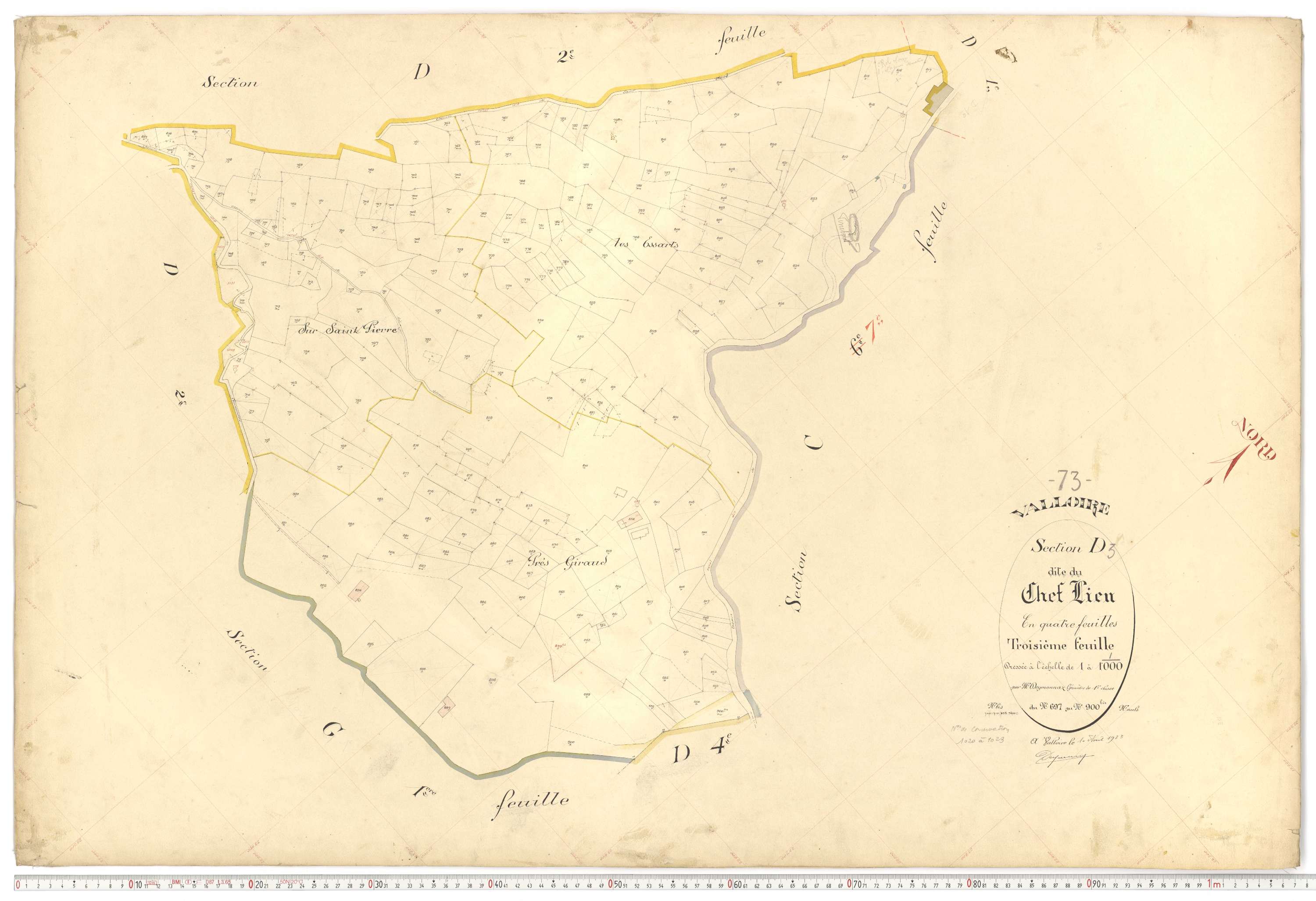 Valloire - Plans cadastraux du premier cadastre français.