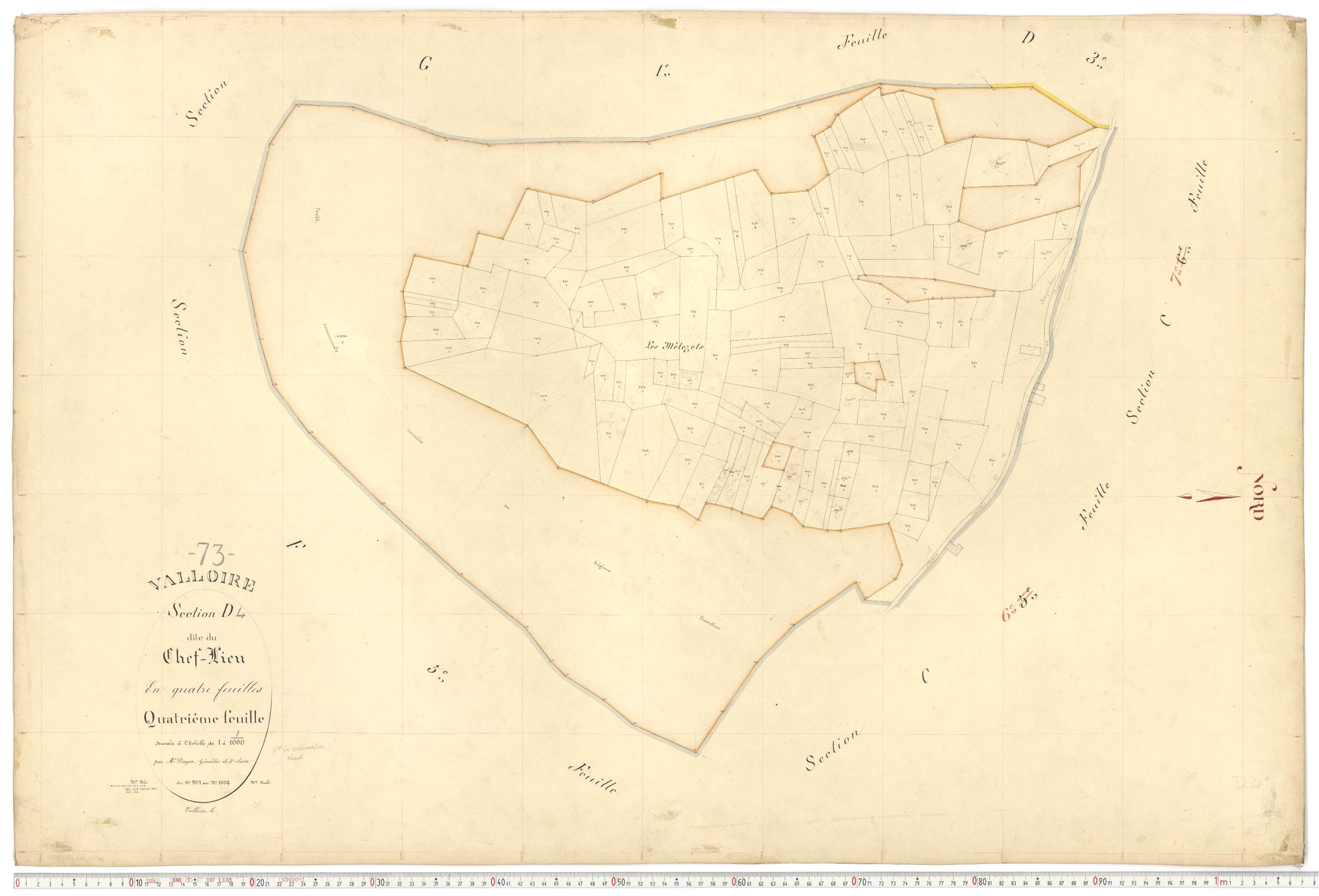 Valloire - Plans cadastraux du premier cadastre français.