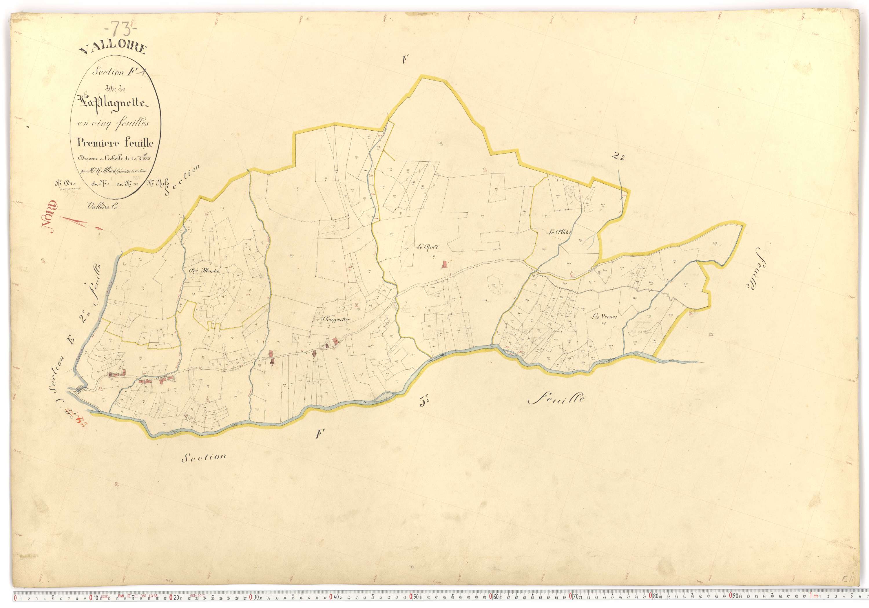 Valloire - Plans cadastraux du premier cadastre français.