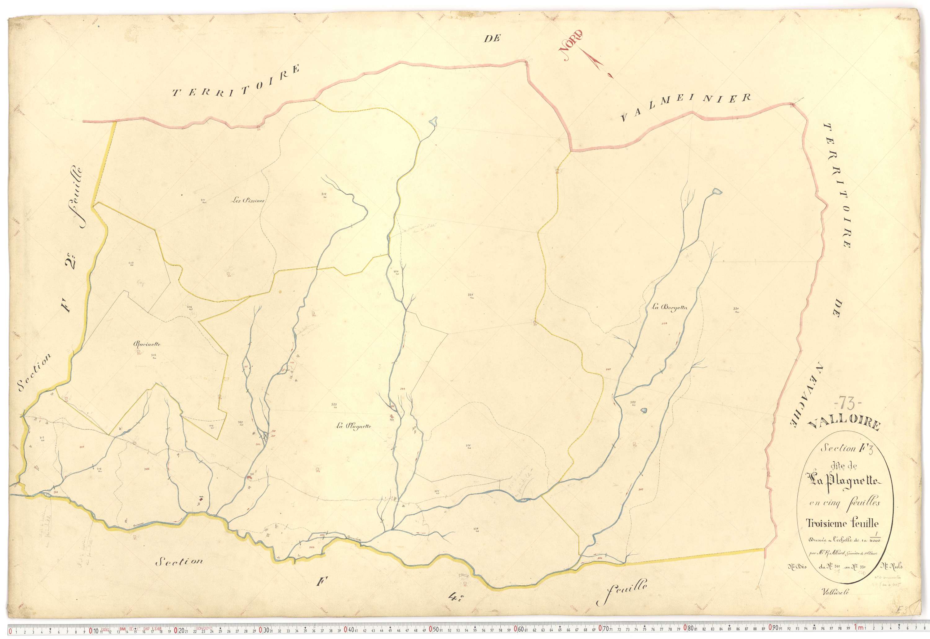 Valloire - Plans cadastraux du premier cadastre français.
