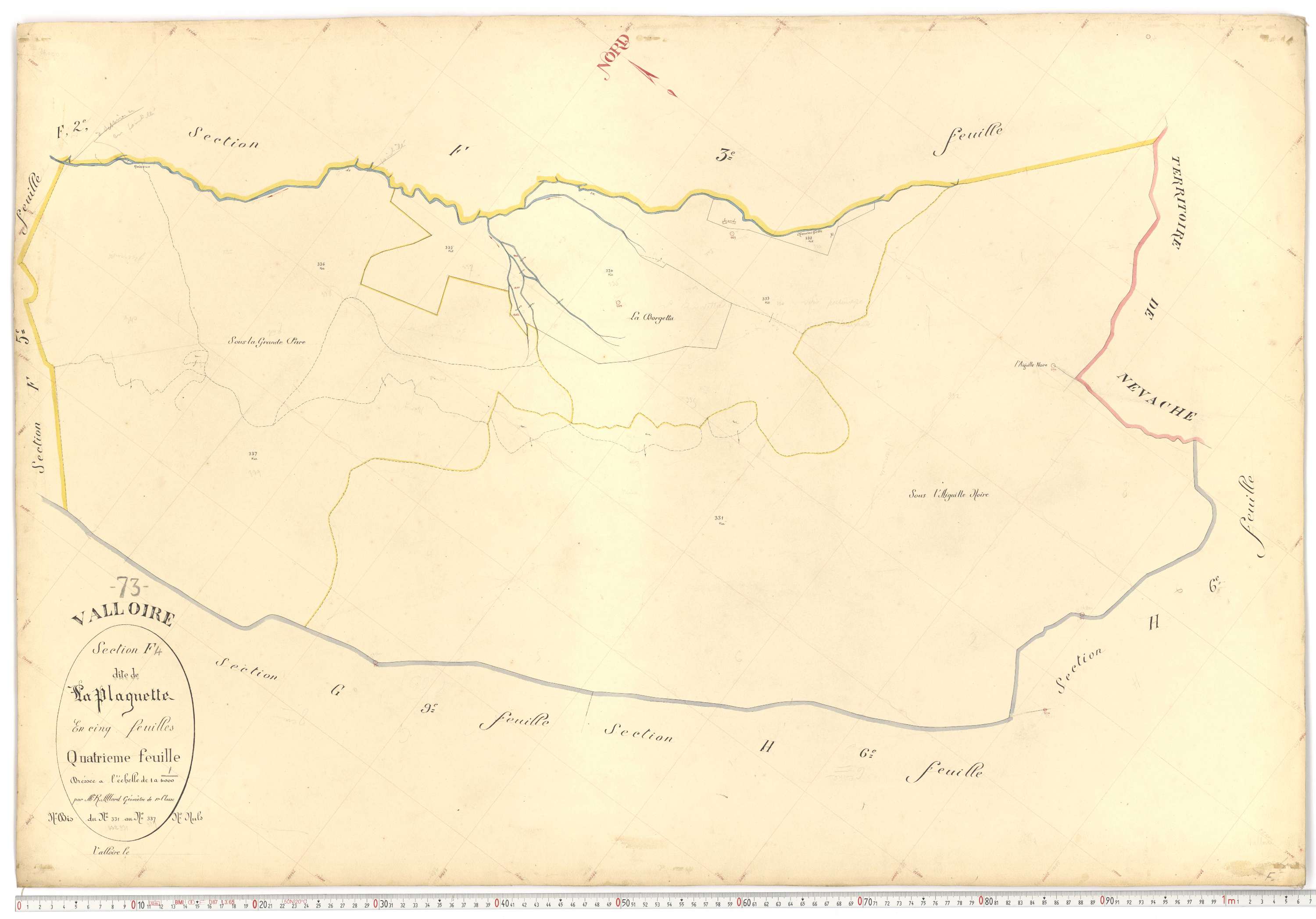 Valloire - Plans cadastraux du premier cadastre français.