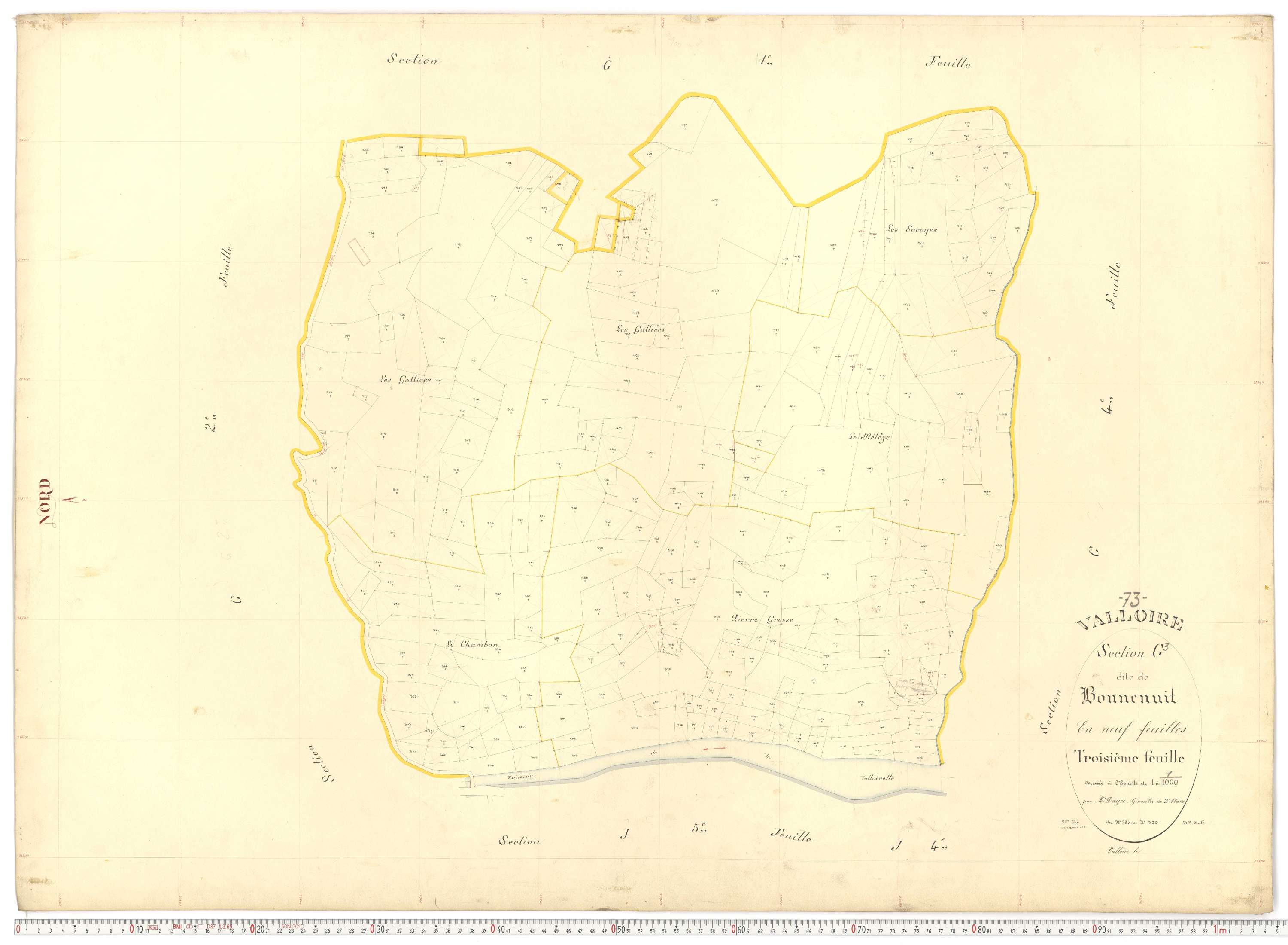 Valloire - Plans cadastraux du premier cadastre français.