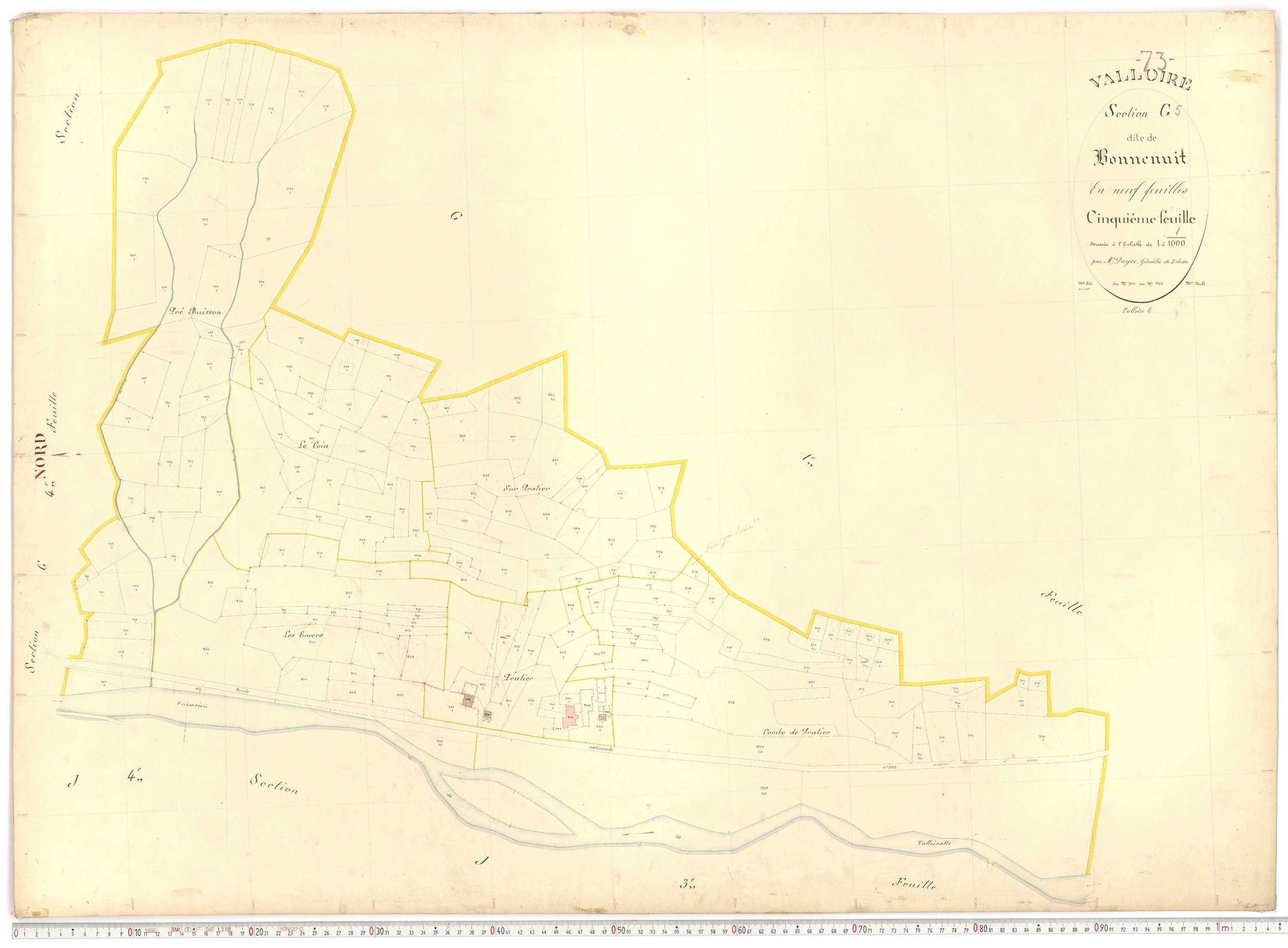 Valloire - Plans cadastraux du premier cadastre français.