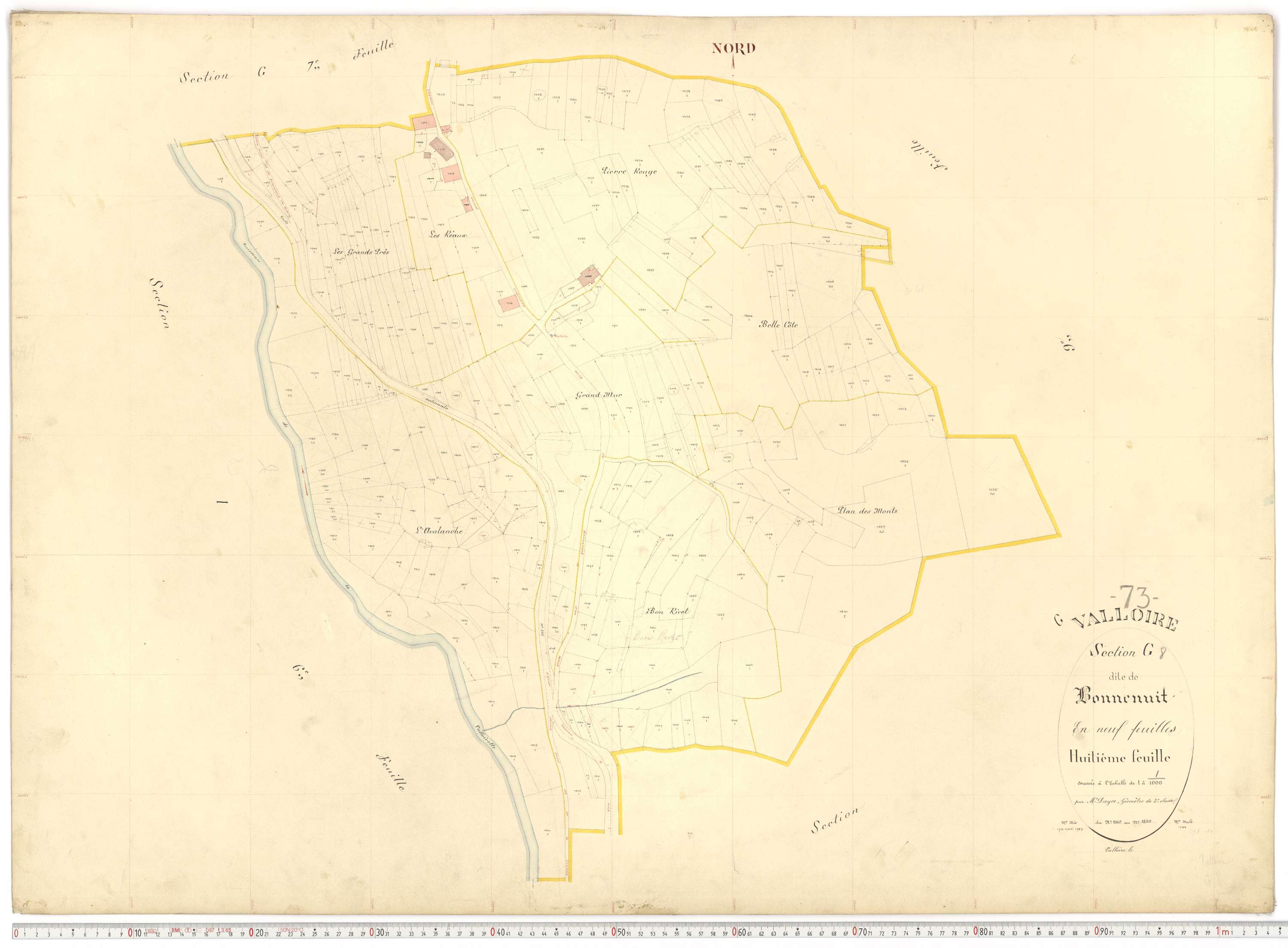 Valloire - Plans cadastraux du premier cadastre français.