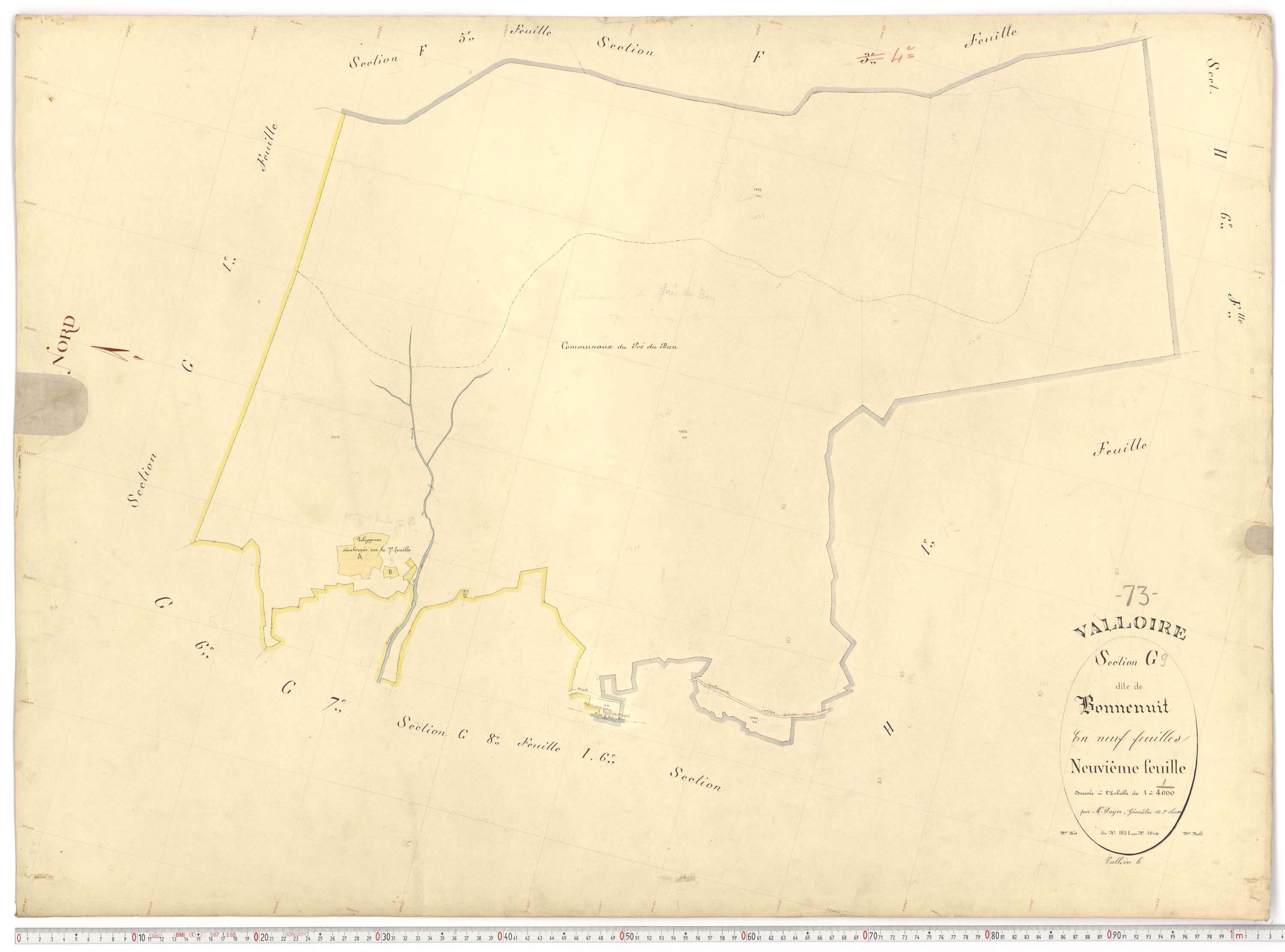 Valloire - Plans cadastraux du premier cadastre français.