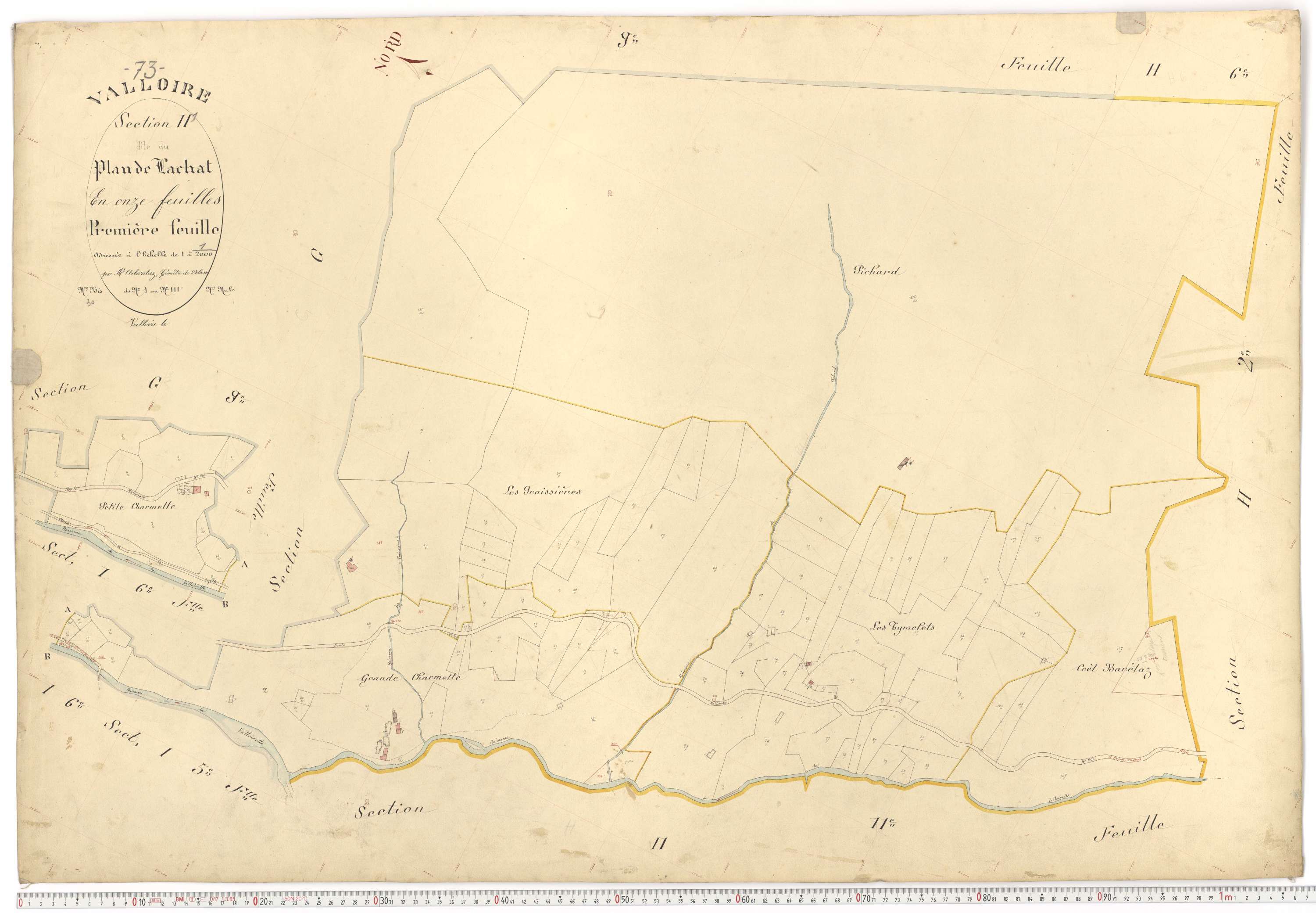 Valloire - Plans cadastraux du premier cadastre français.