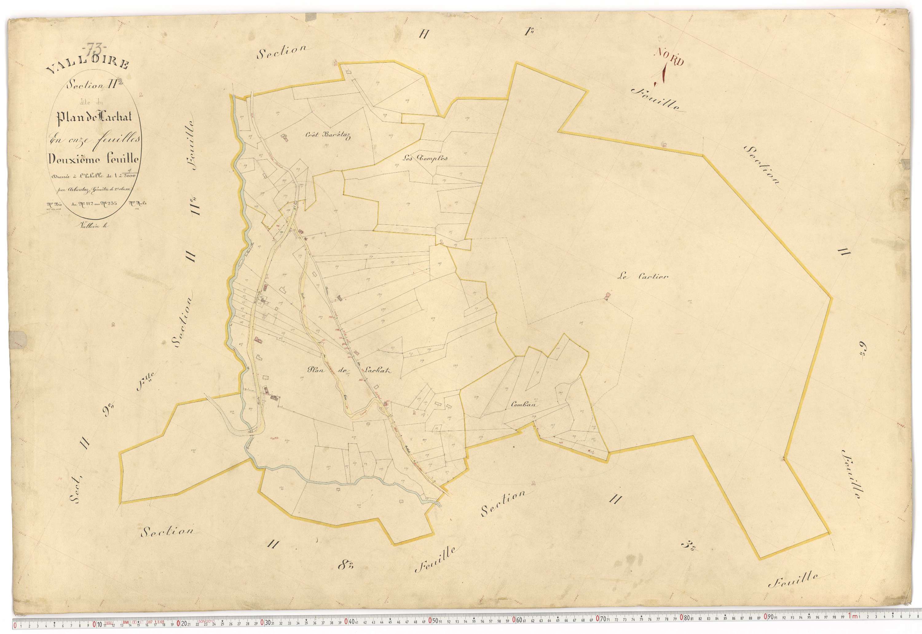 Valloire - Plans cadastraux du premier cadastre français.