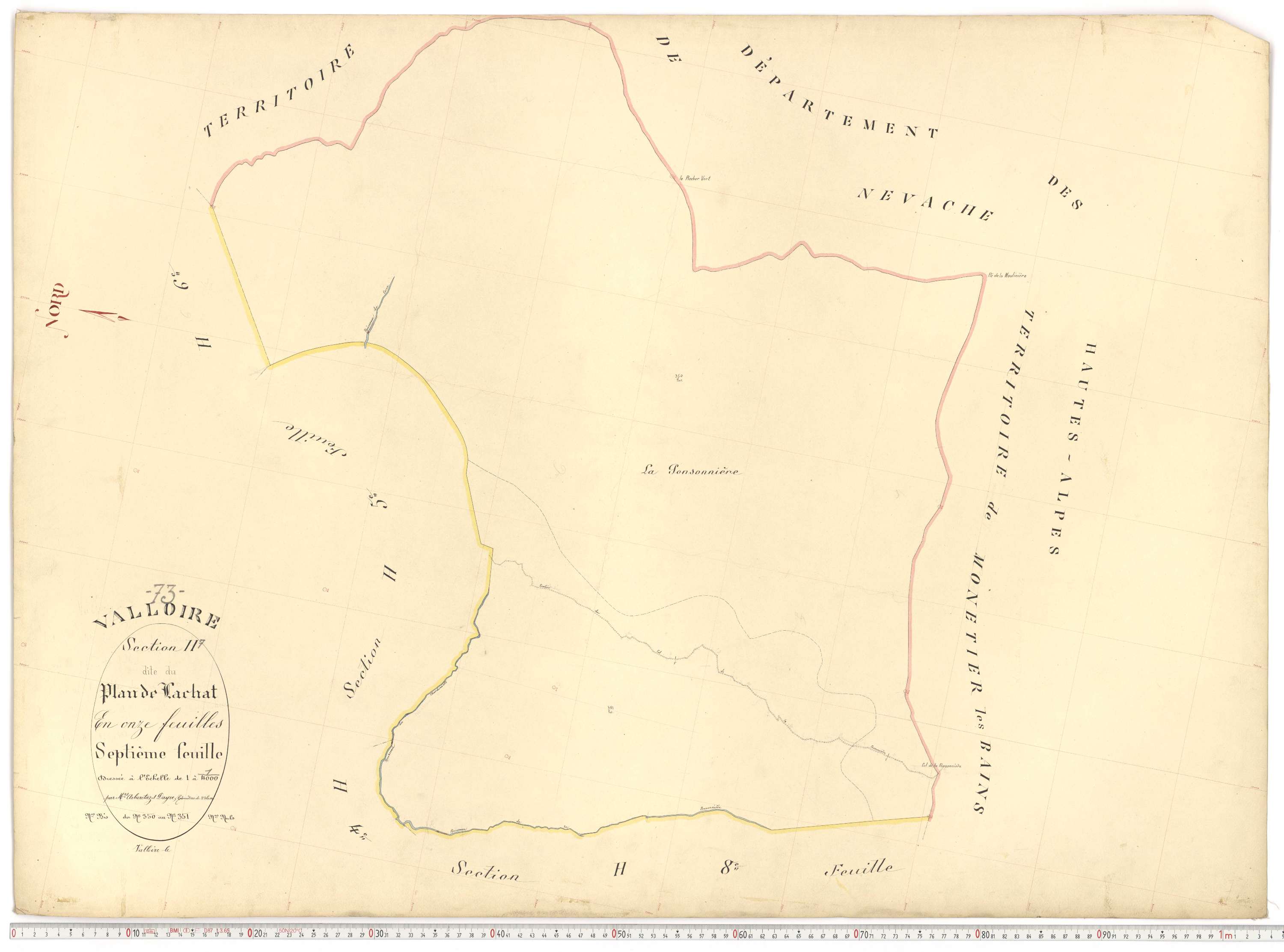 Valloire - Plans cadastraux du premier cadastre français.