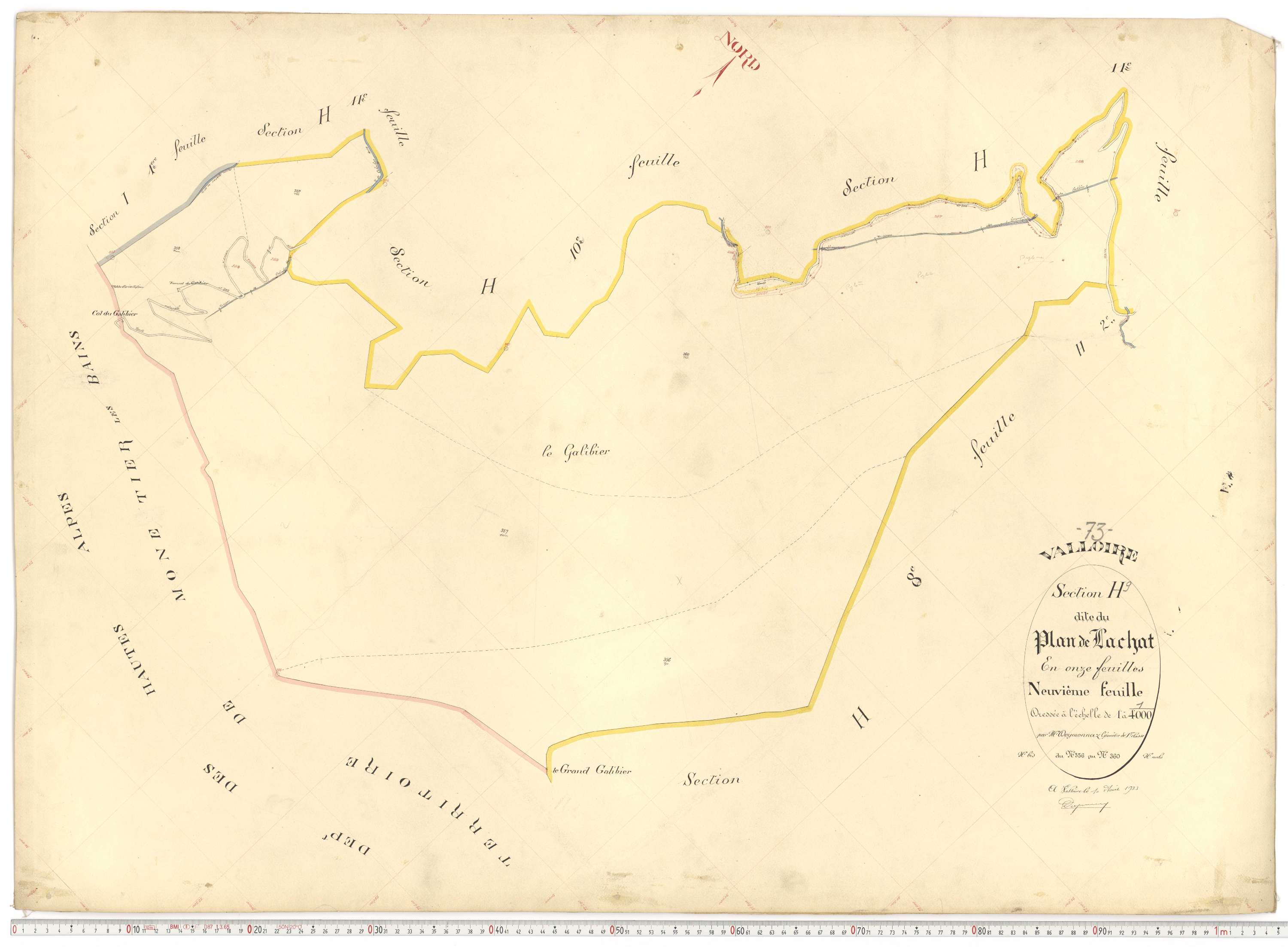 Valloire - Plans cadastraux du premier cadastre français.
