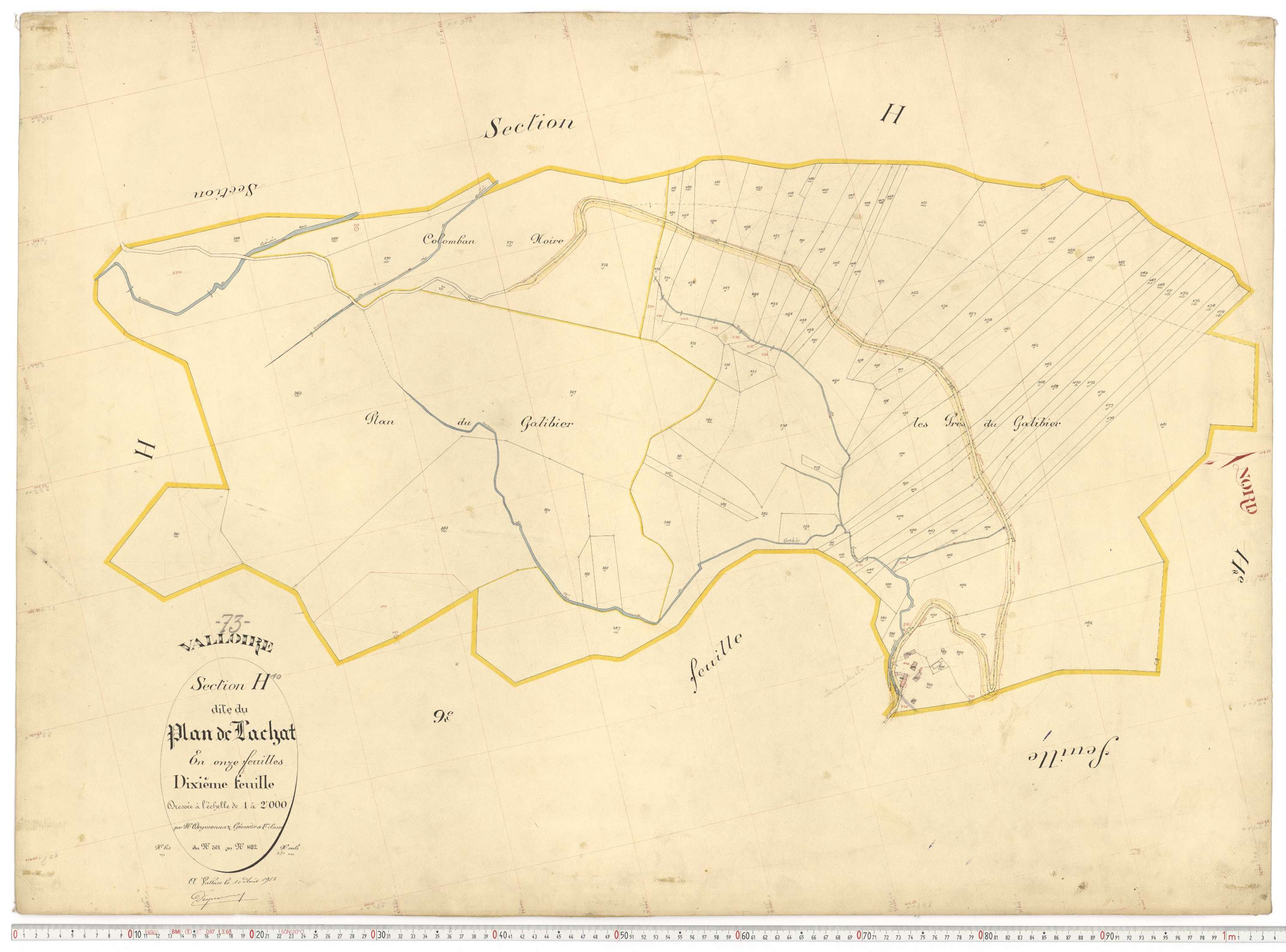 Valloire - Plans cadastraux du premier cadastre français.