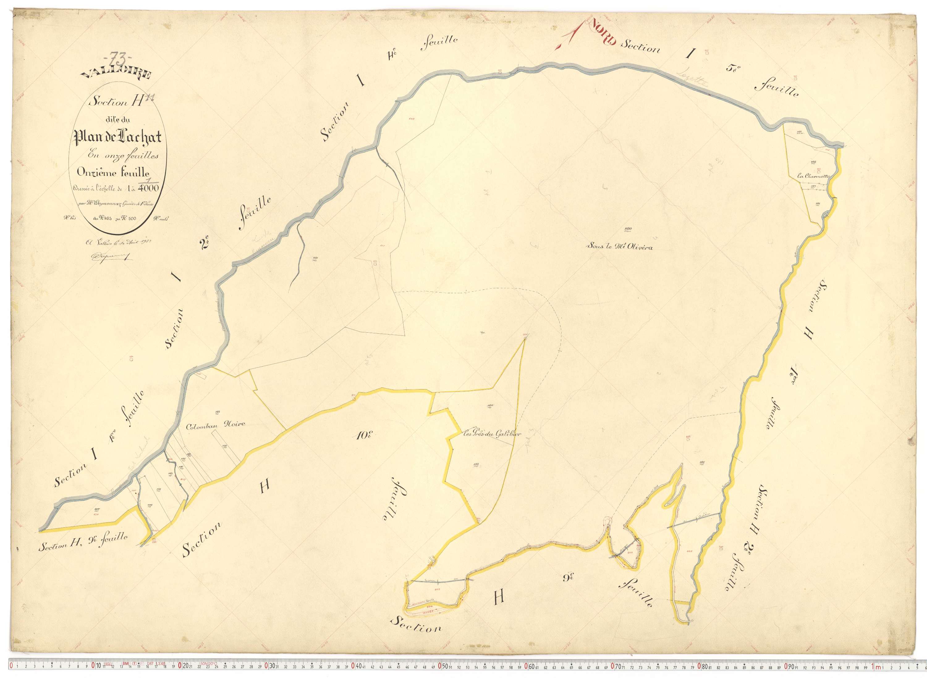 Valloire - Plans cadastraux du premier cadastre français.