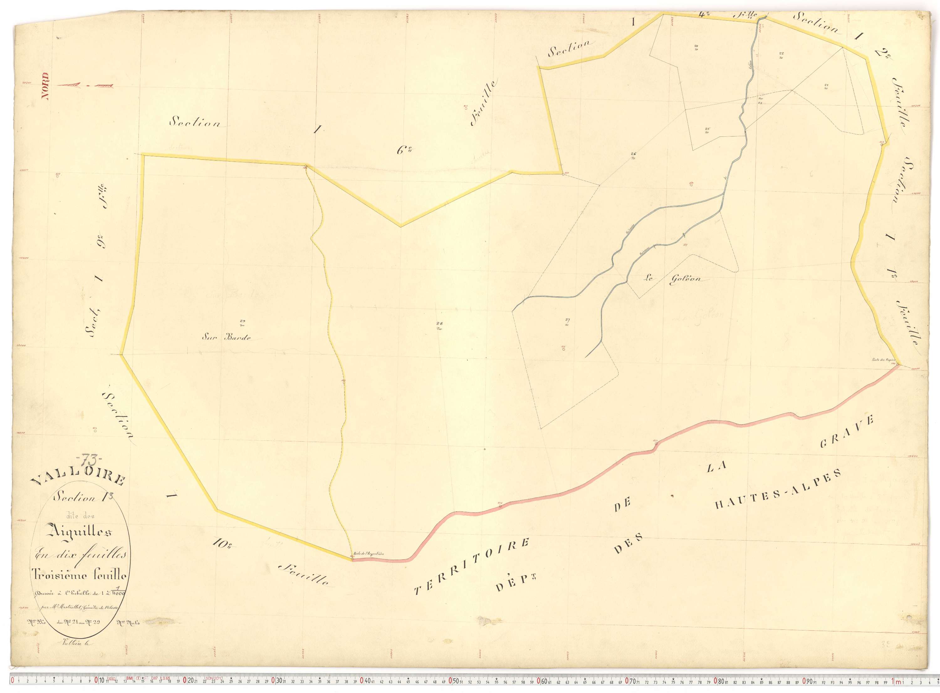 Valloire - Plans cadastraux du premier cadastre français.