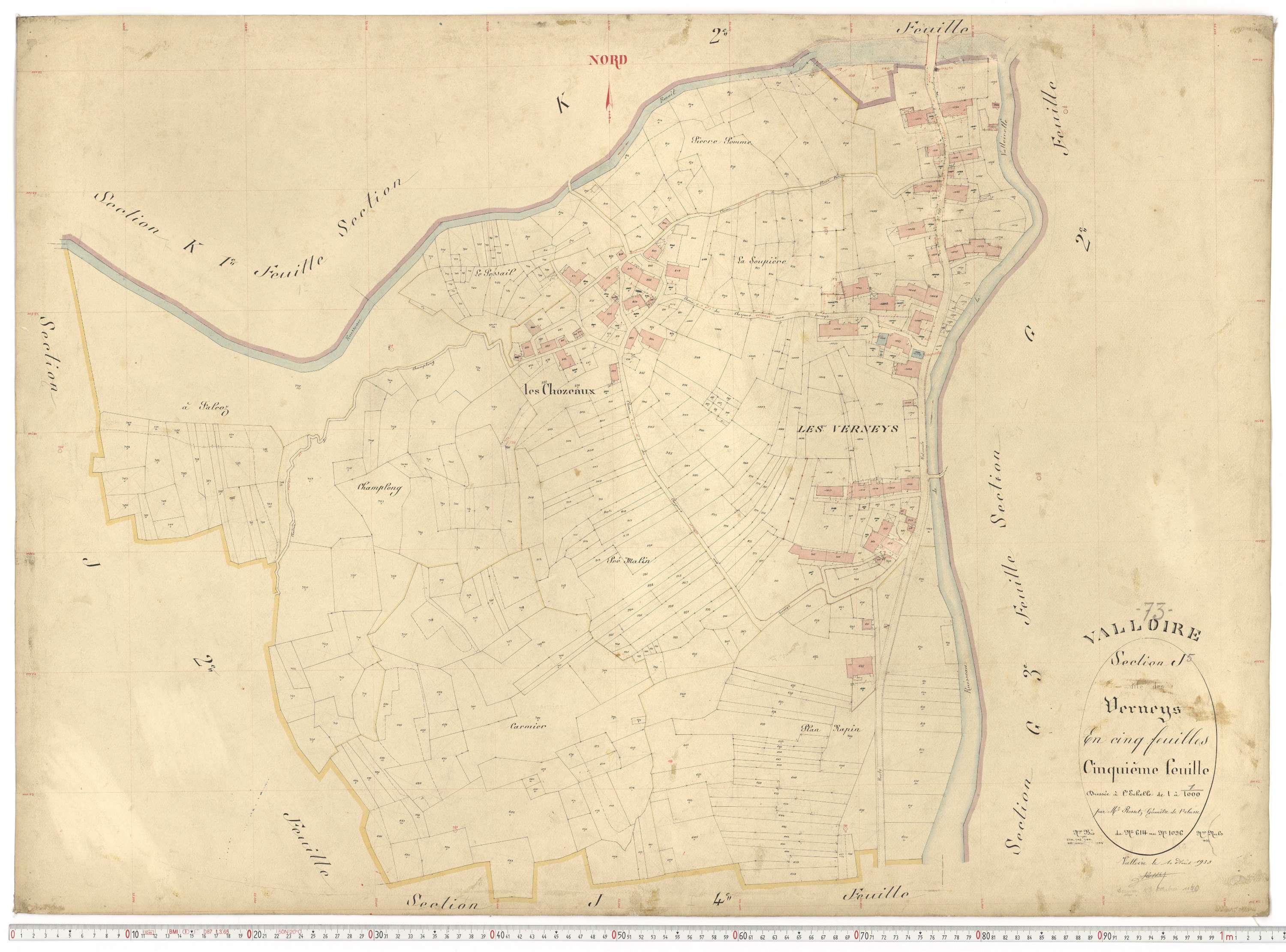 Valloire - Plans cadastraux du premier cadastre français.
