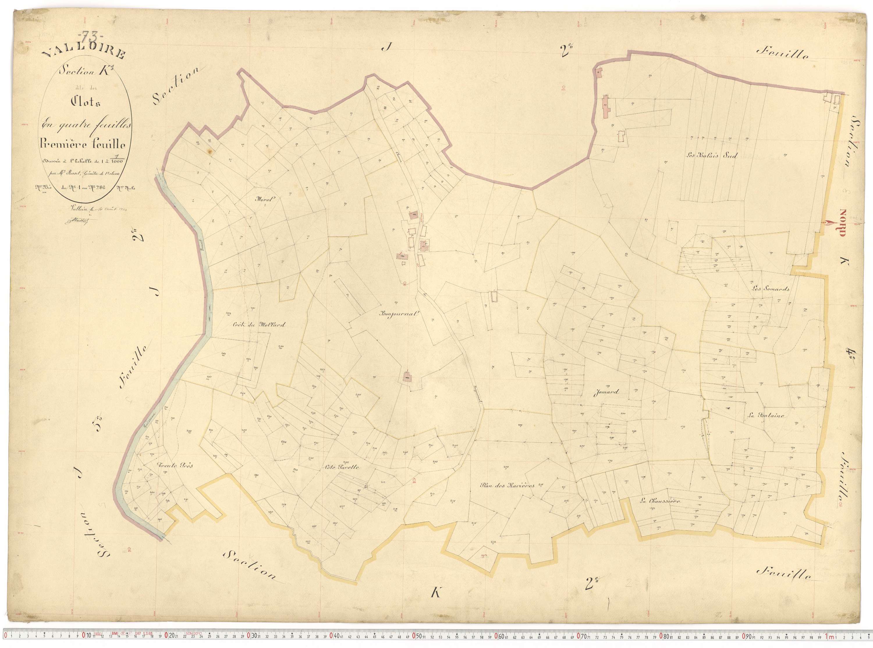 Valloire - Plans cadastraux du premier cadastre français.