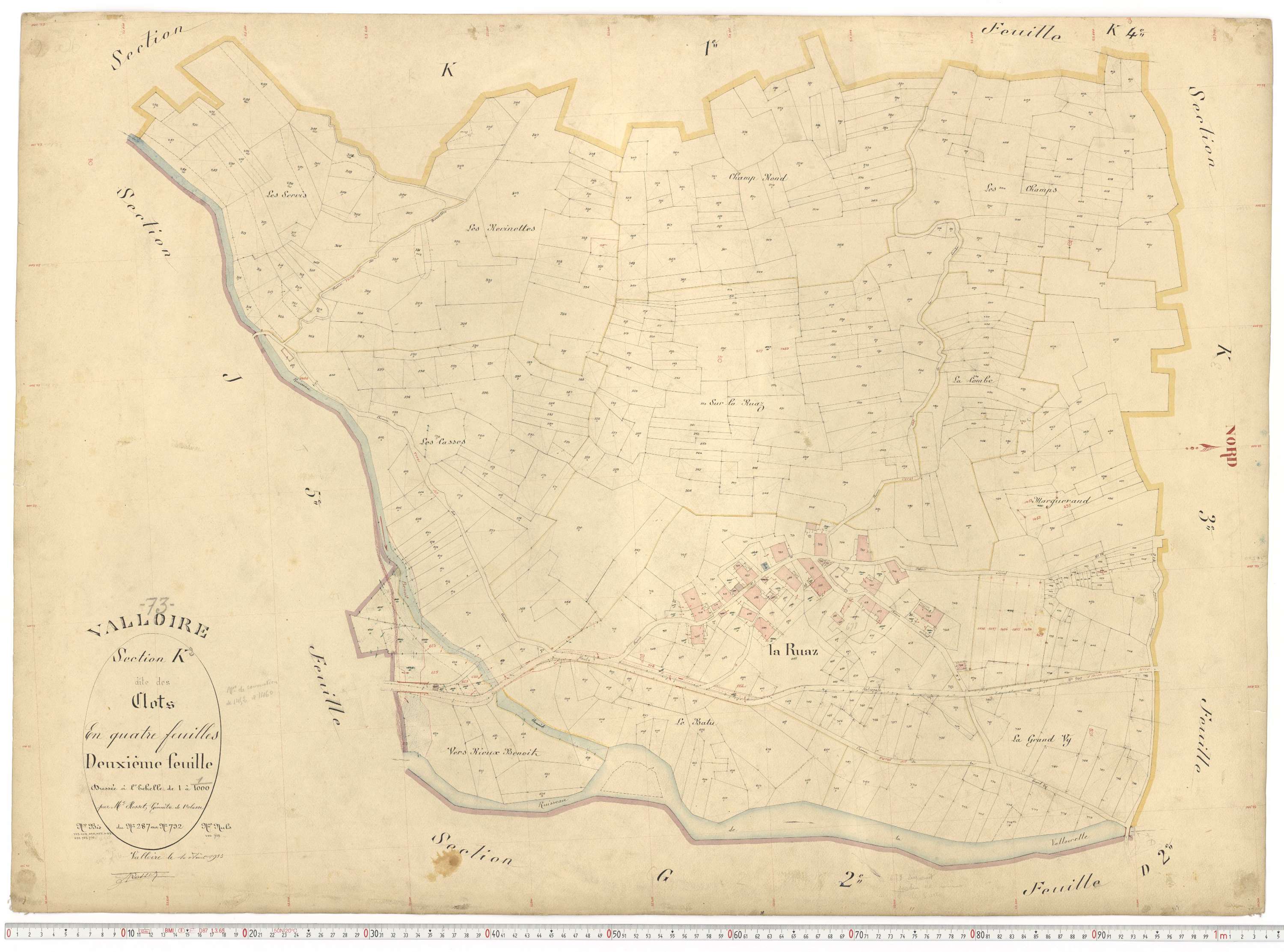 Valloire - Plans cadastraux du premier cadastre français.