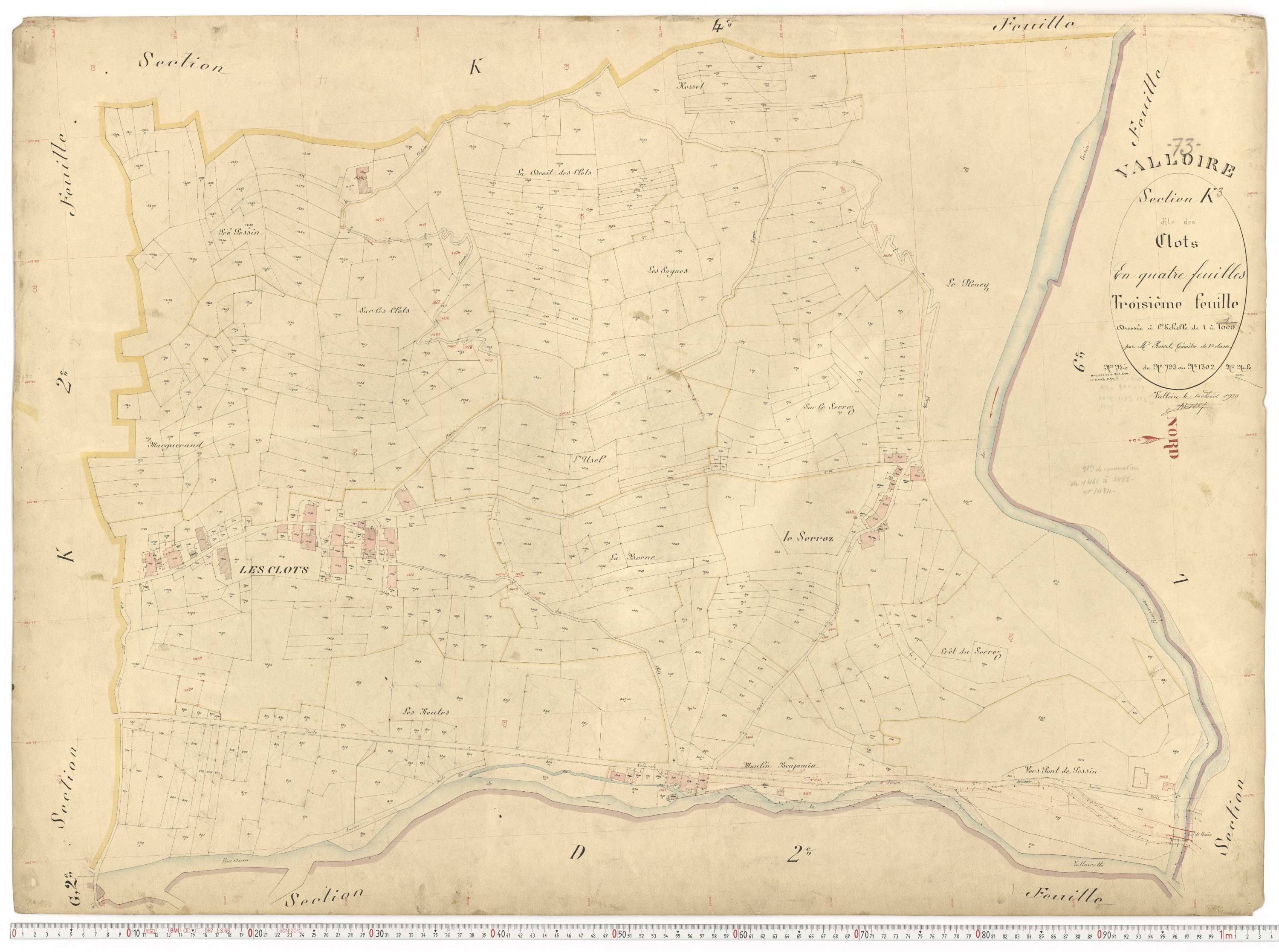 Valloire - Plans cadastraux du premier cadastre français.