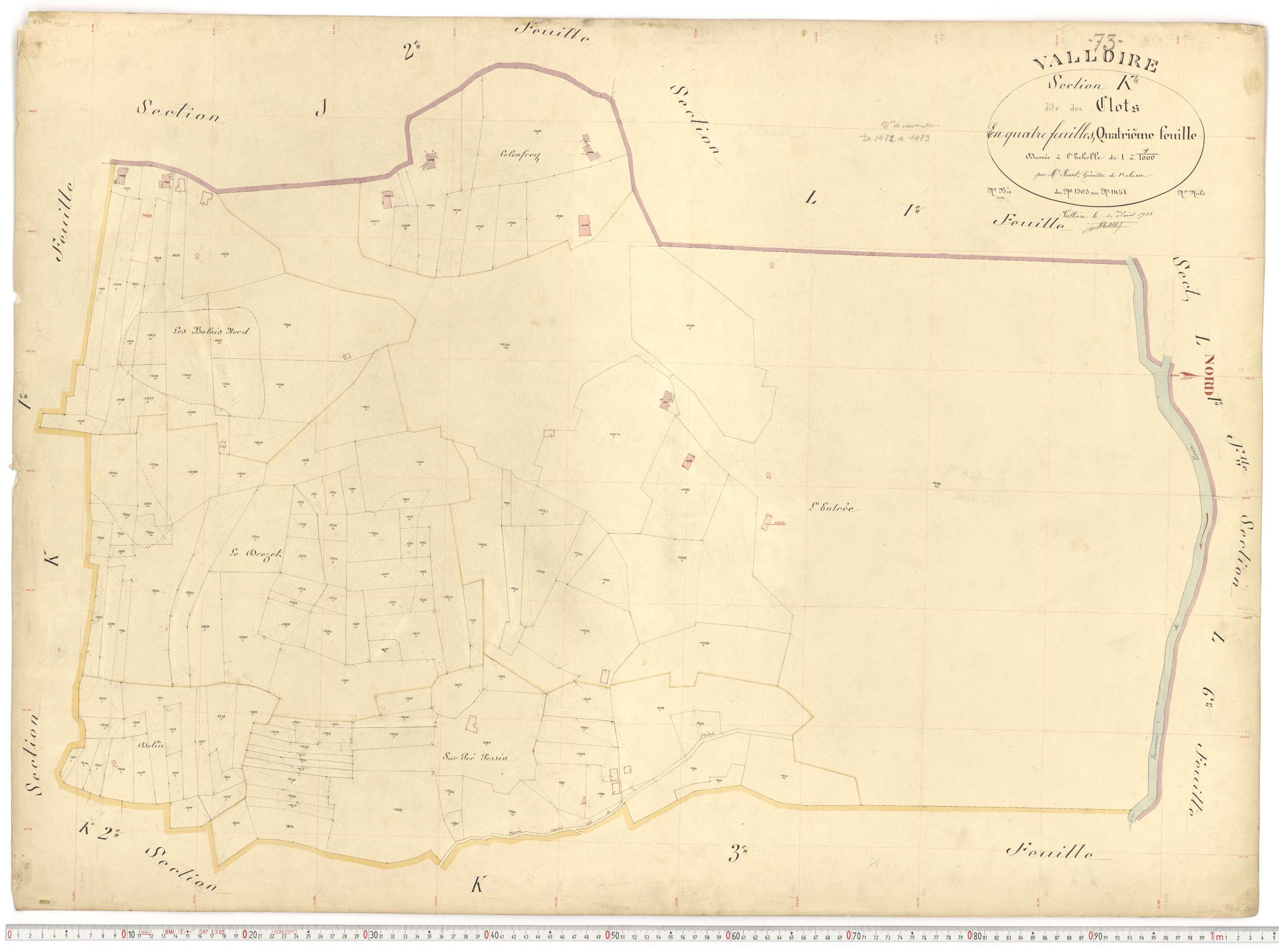 Valloire - Plans cadastraux du premier cadastre français.