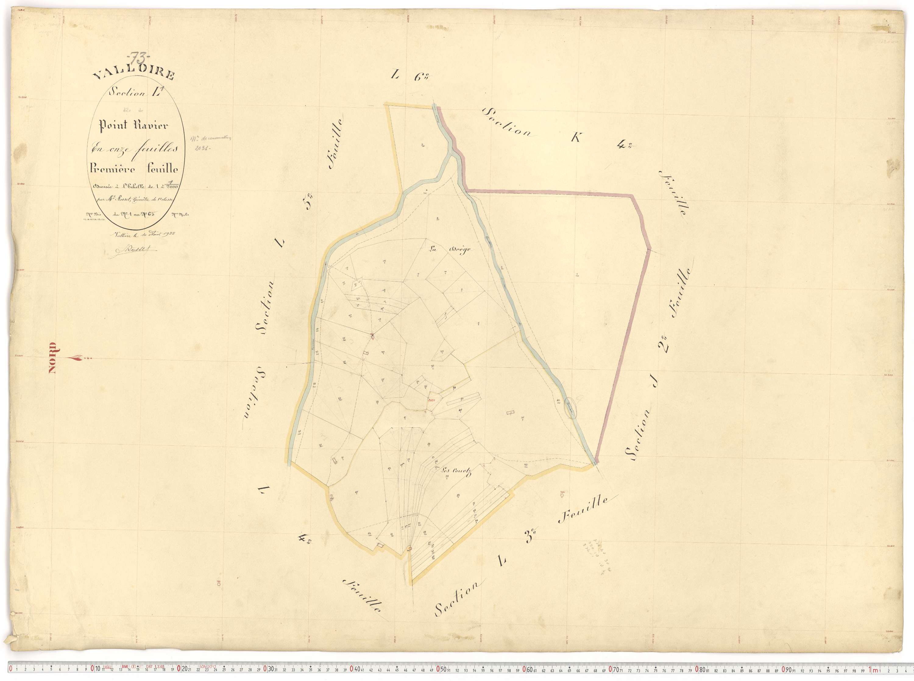 Valloire - Plans cadastraux du premier cadastre français.