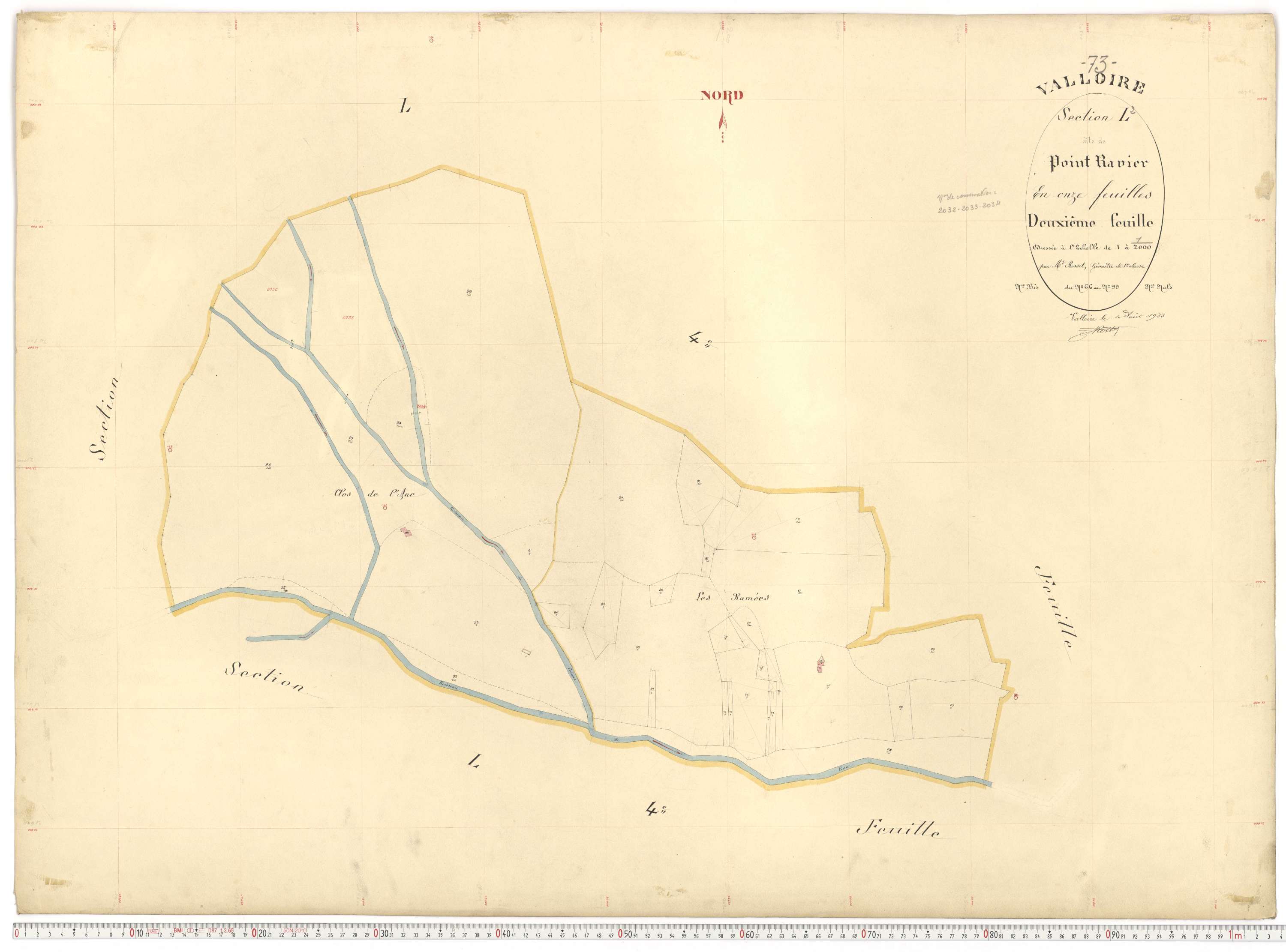 Valloire - Plans cadastraux du premier cadastre français.